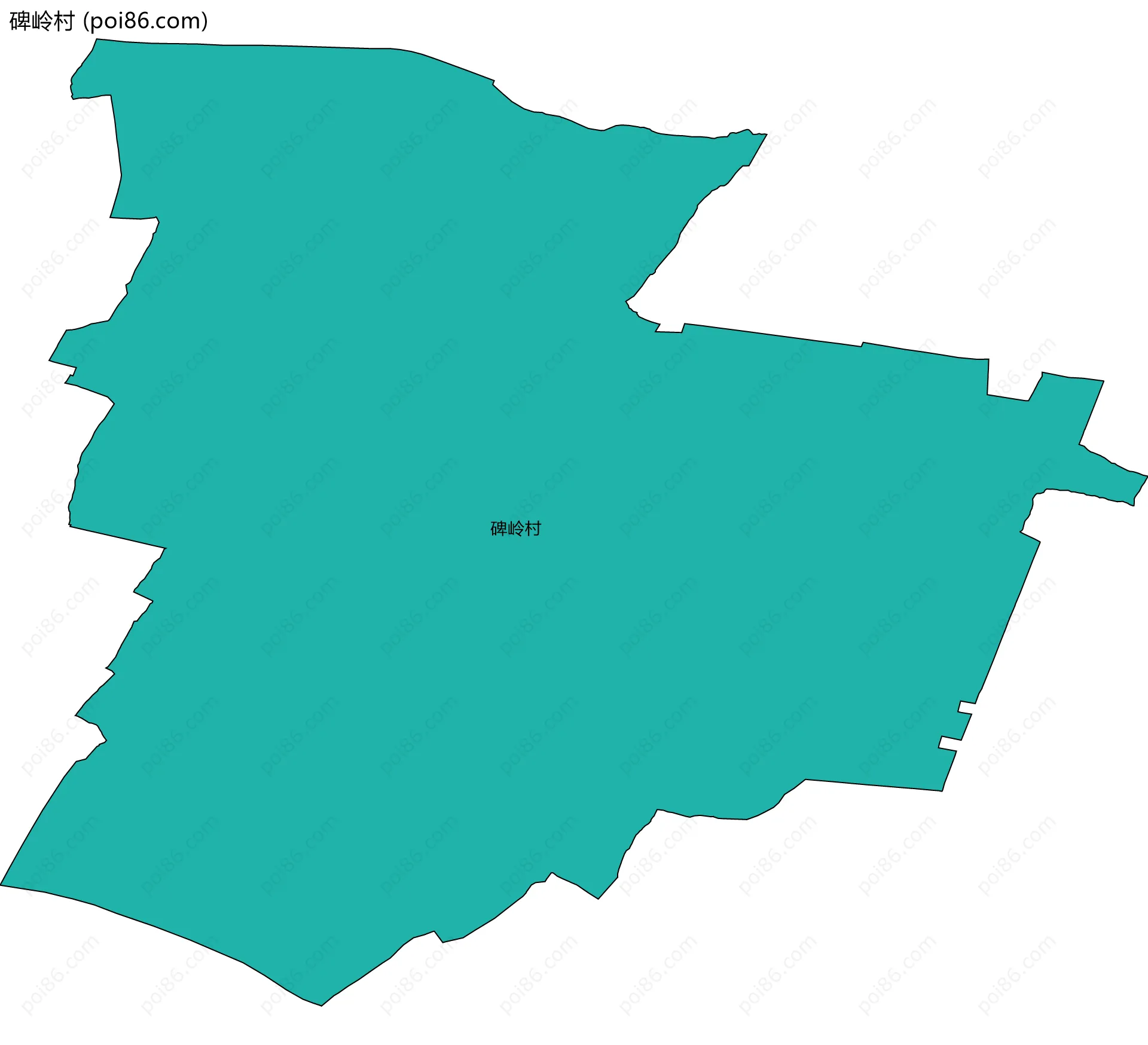 碑岭村边界地图