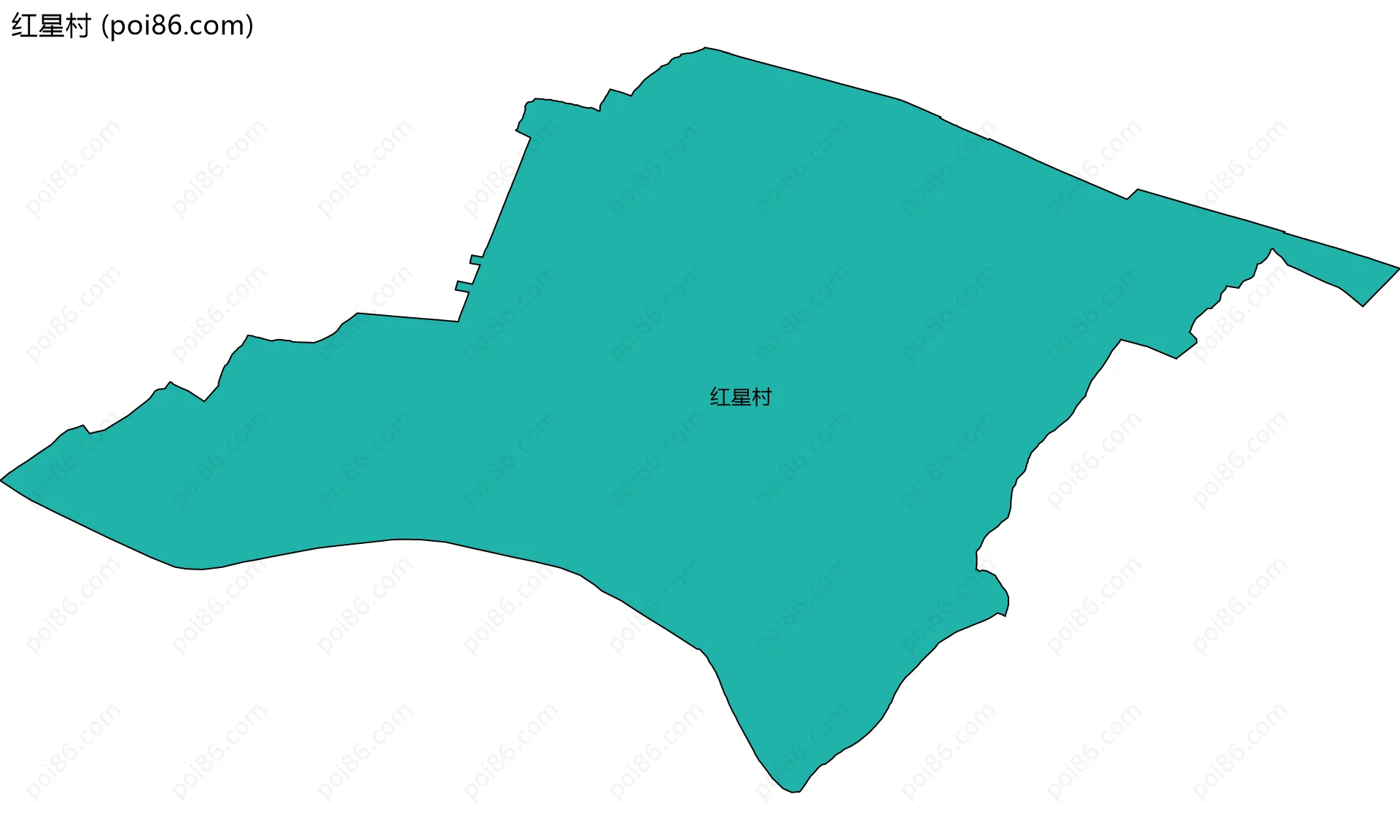 红星村边界地图