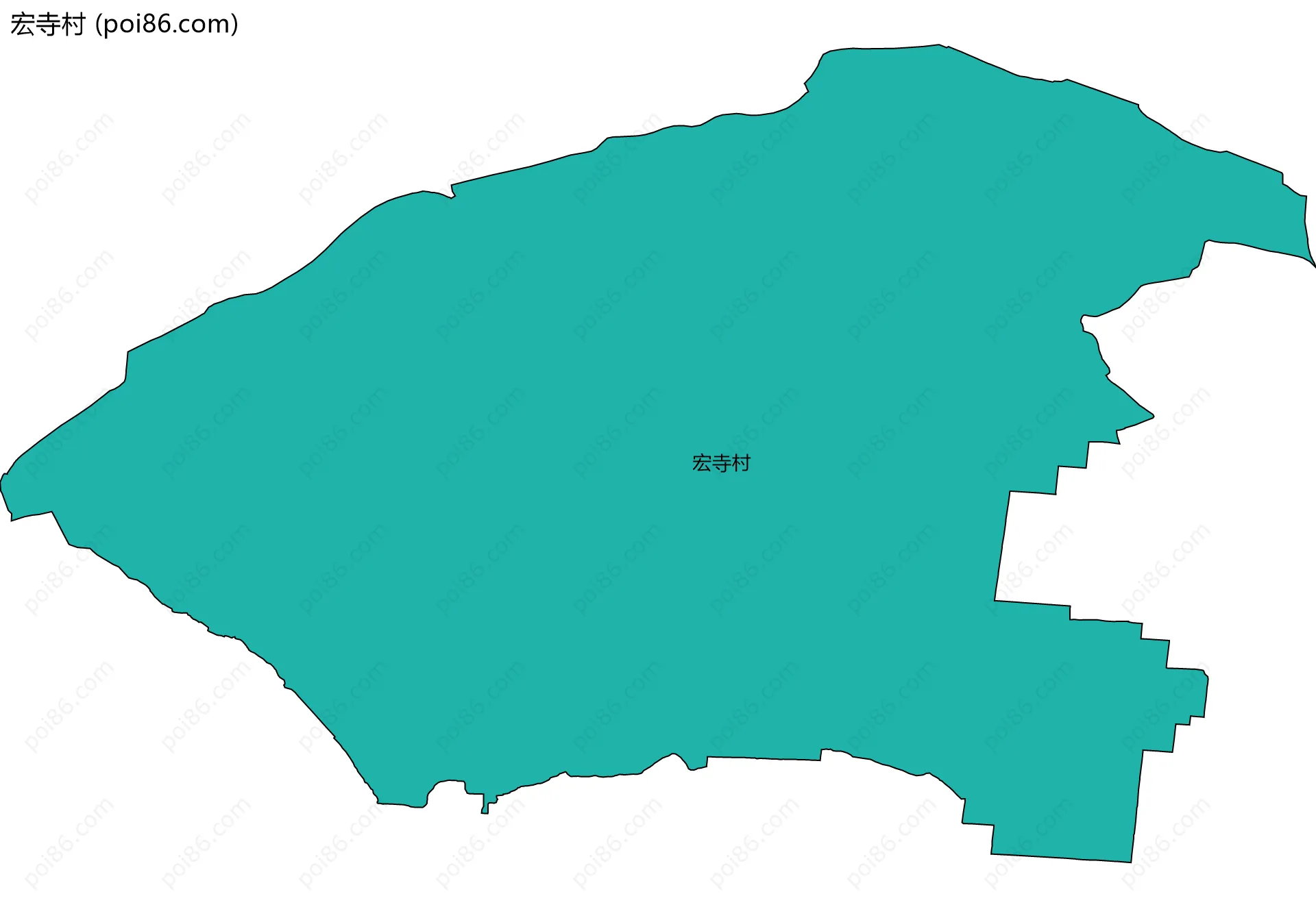 宏寺村边界地图