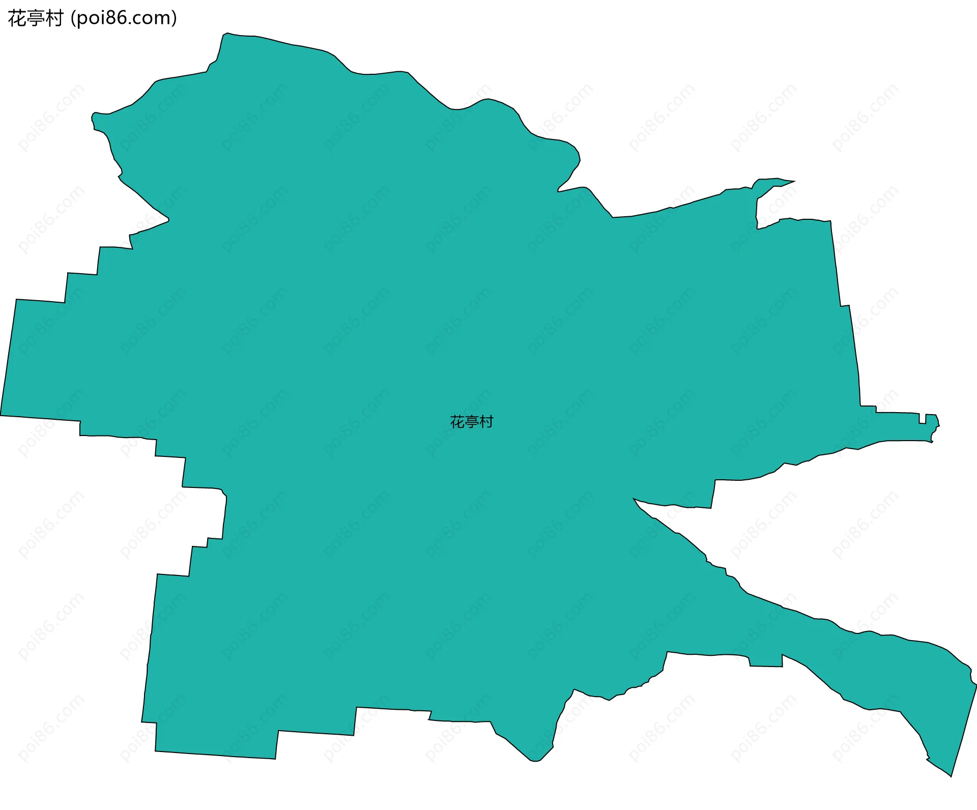 花亭村边界地图