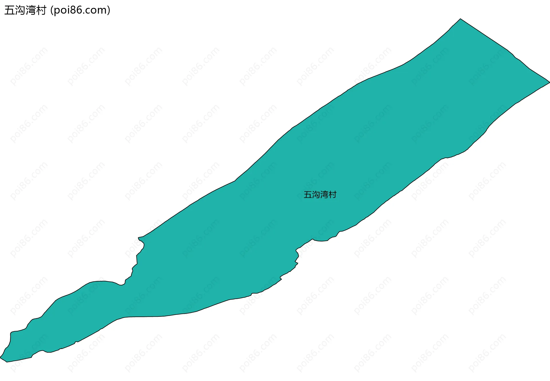 五沟湾村边界地图