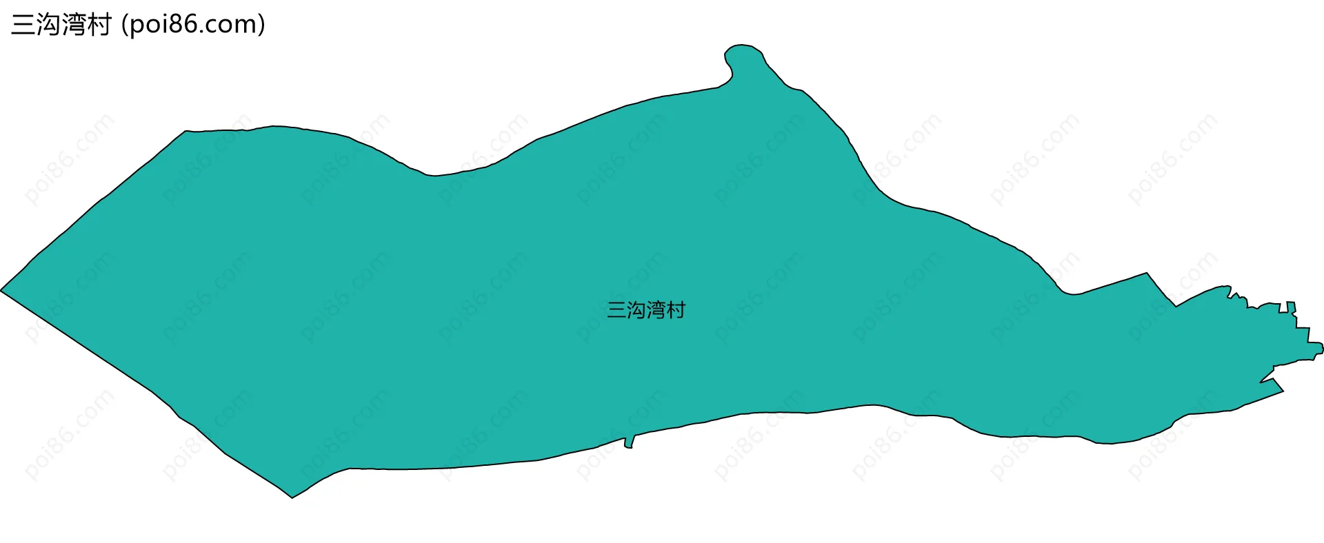 三沟湾村边界地图