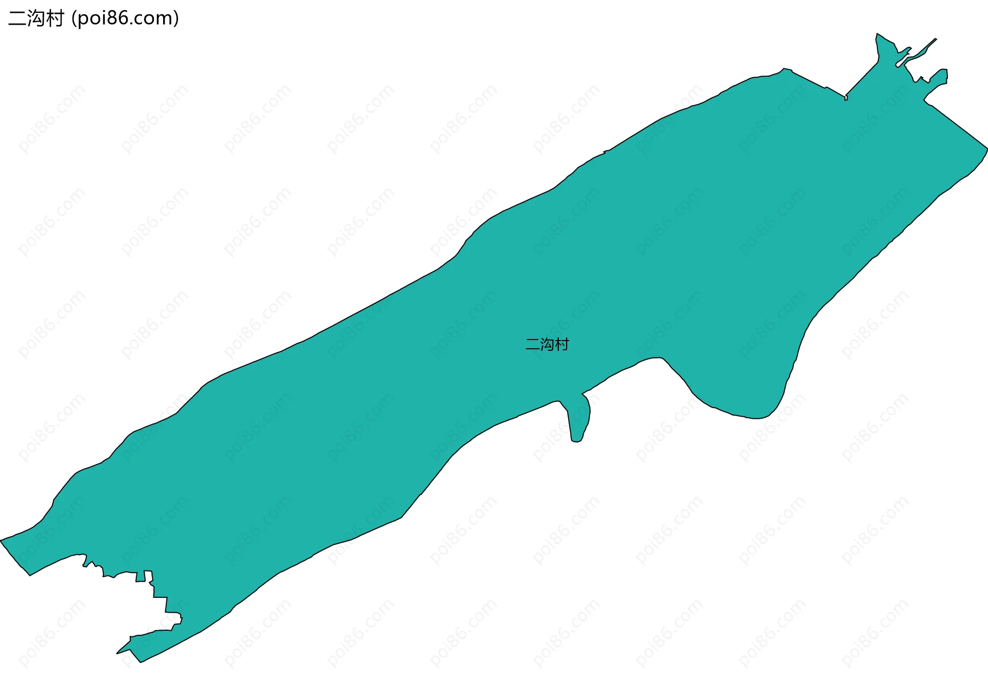 二沟村边界地图