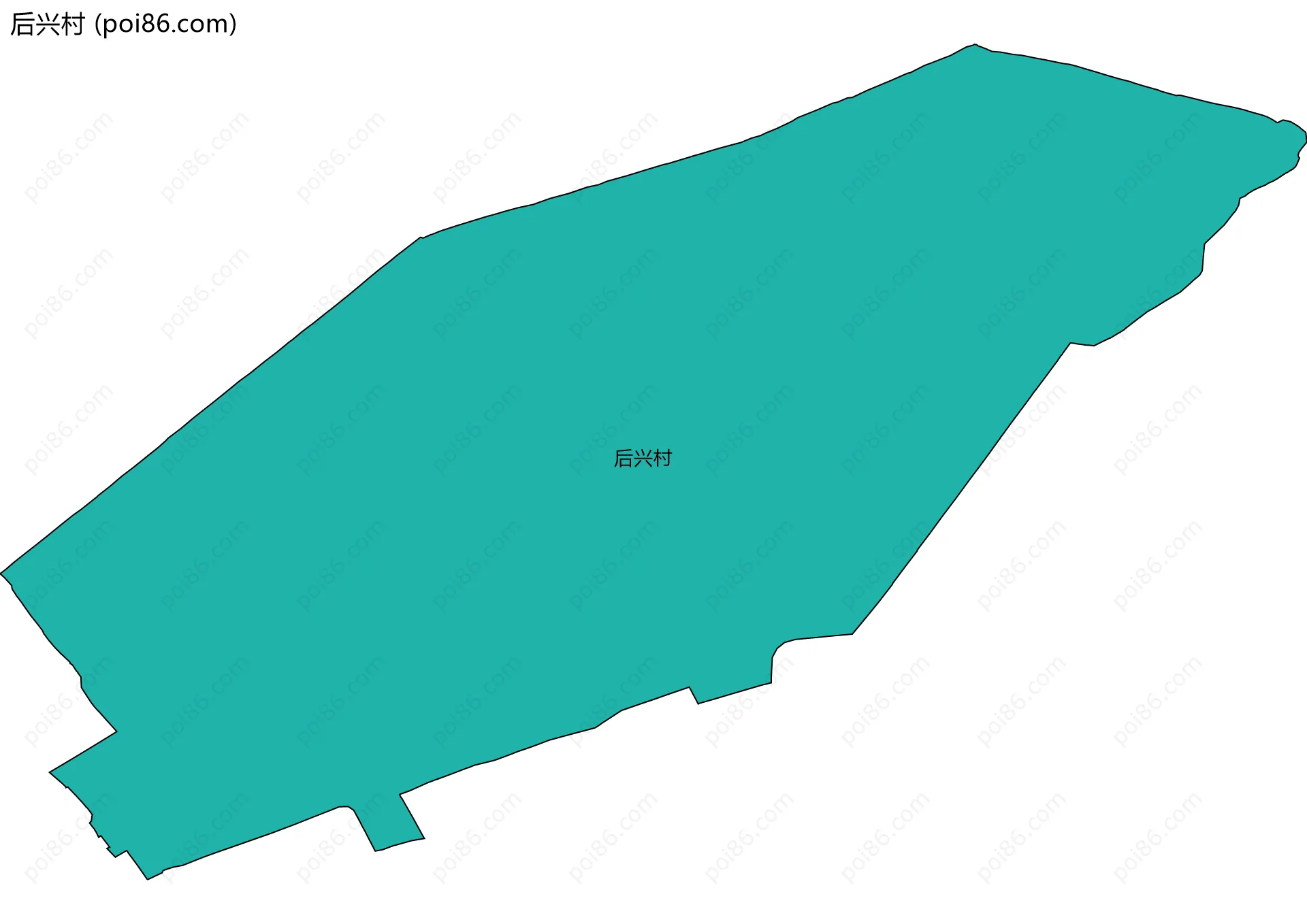 后兴村边界地图