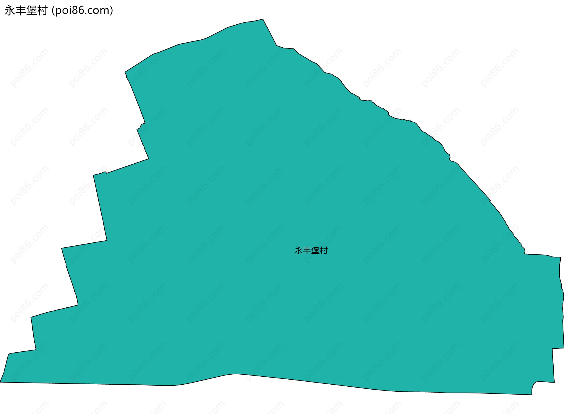 永丰堡村边界地图