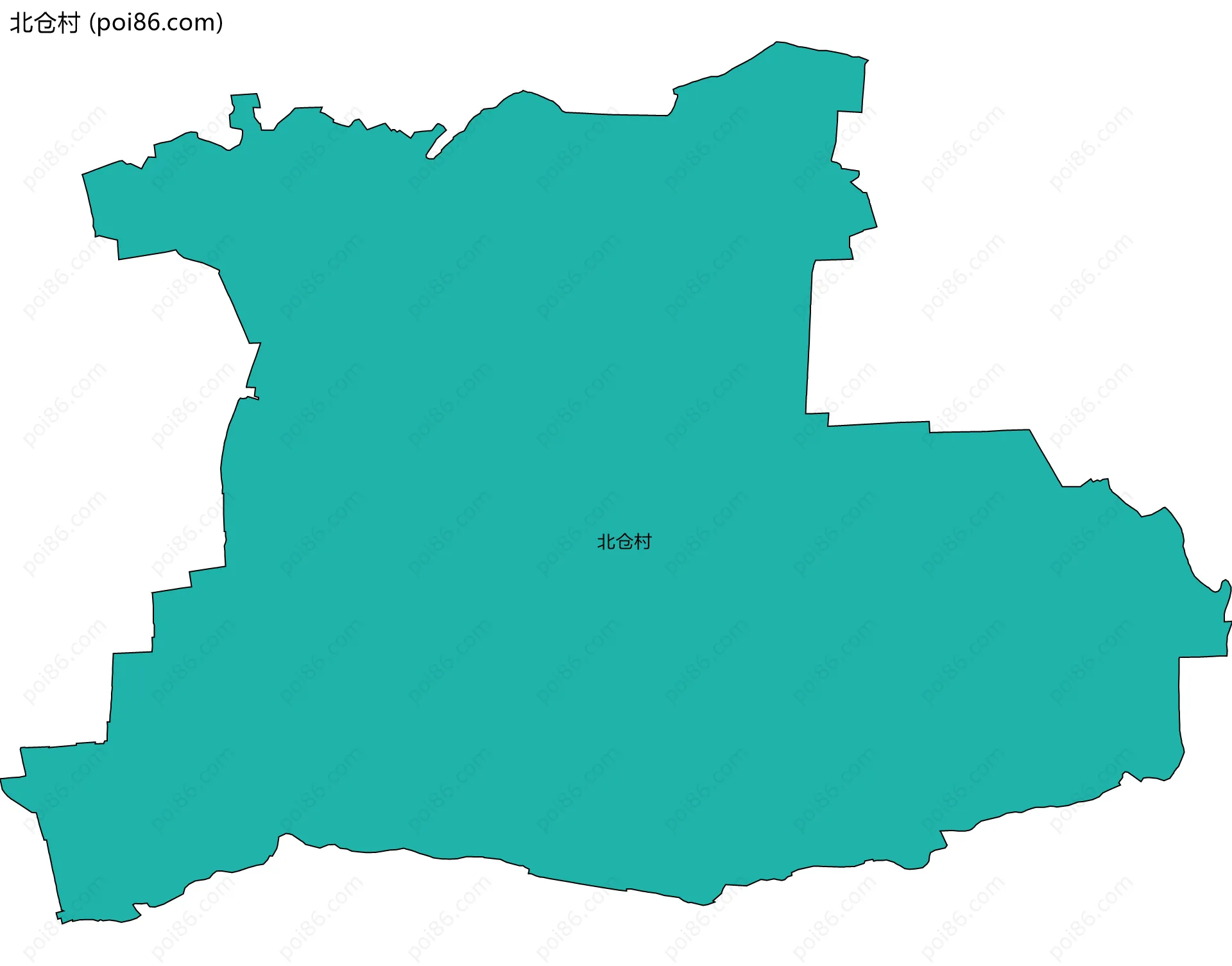 北仓村边界地图