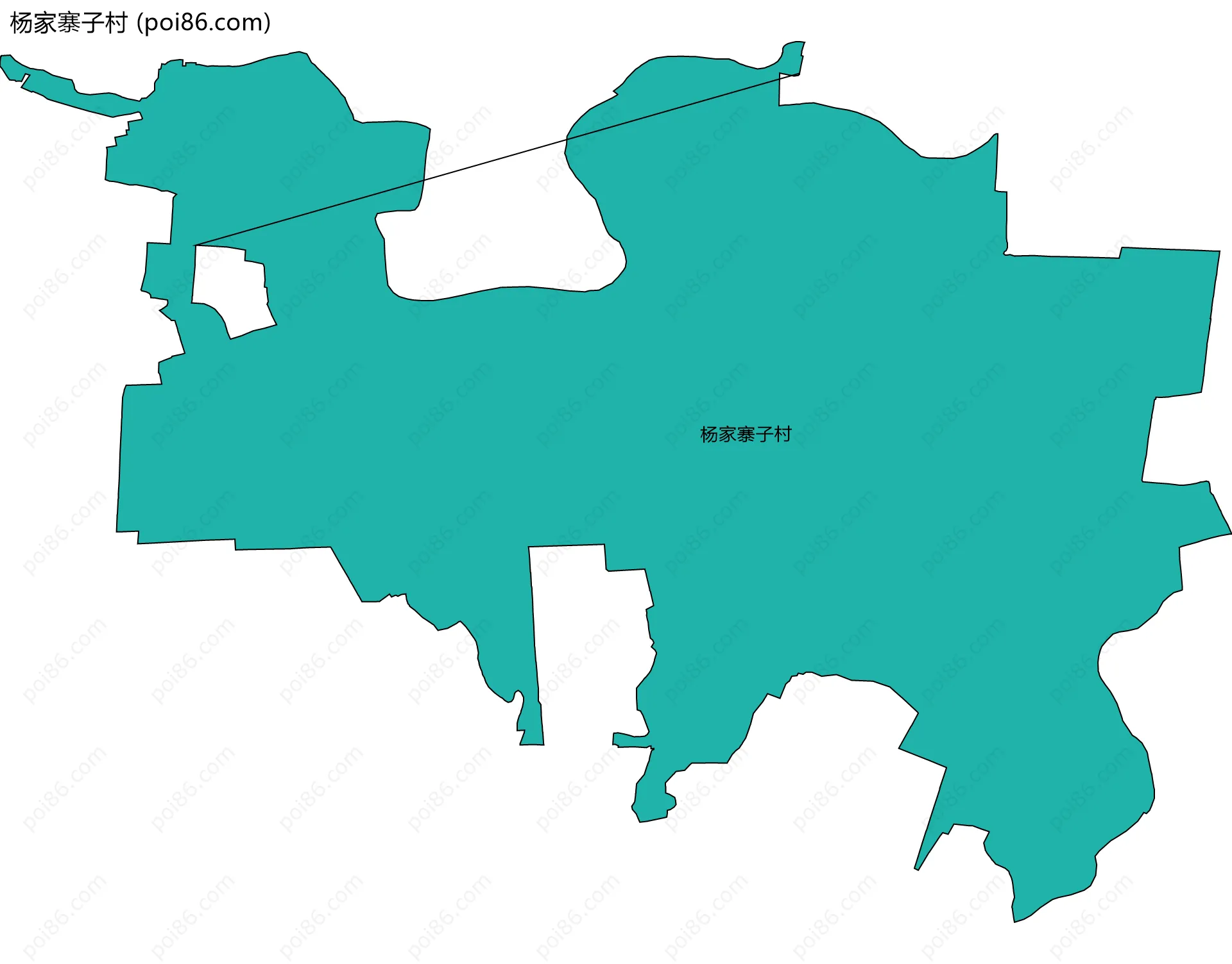 杨家寨子村边界地图