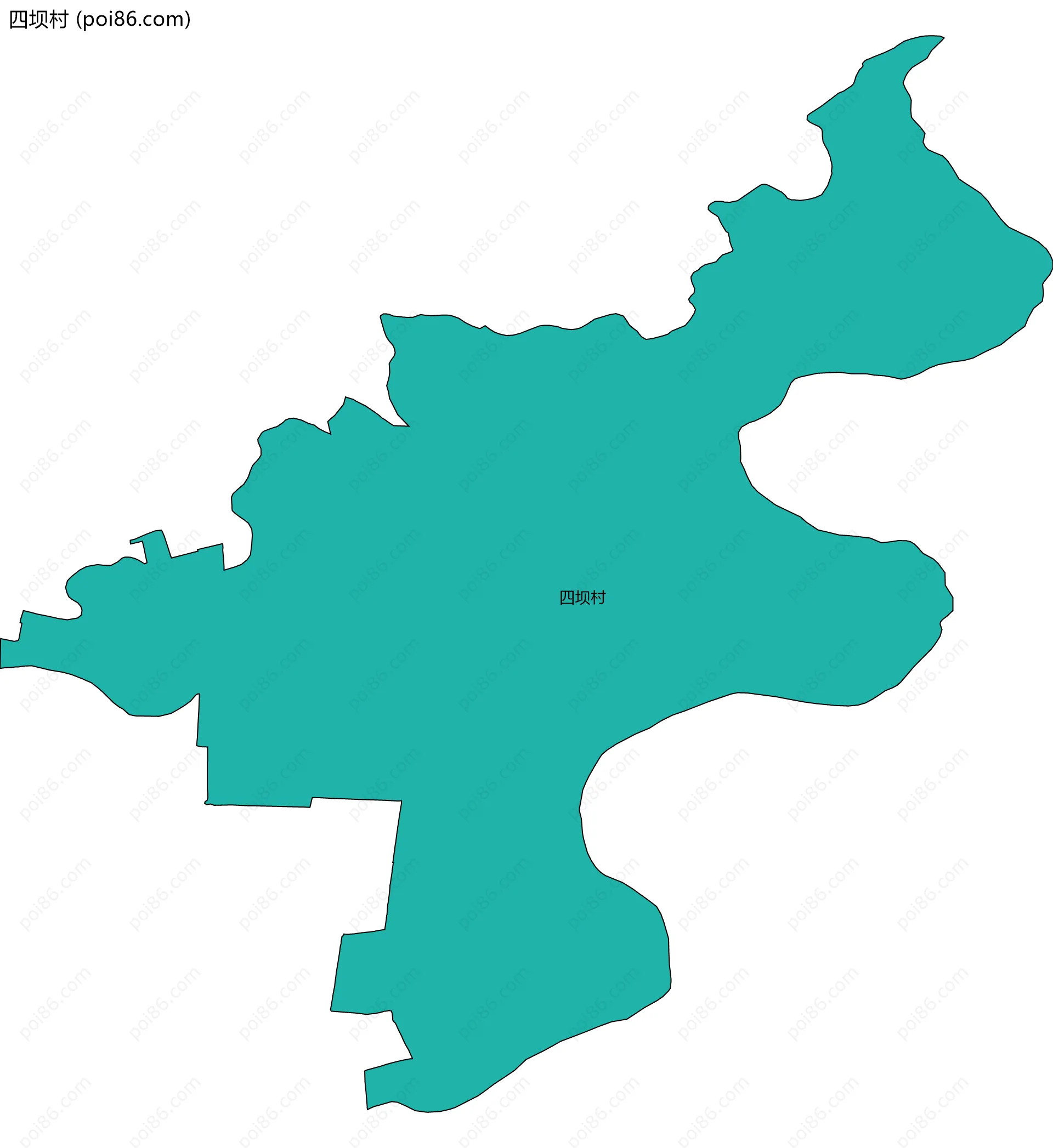 四坝村边界地图