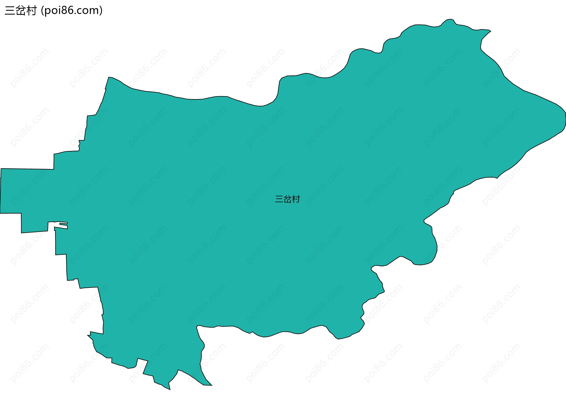 三岔村边界地图