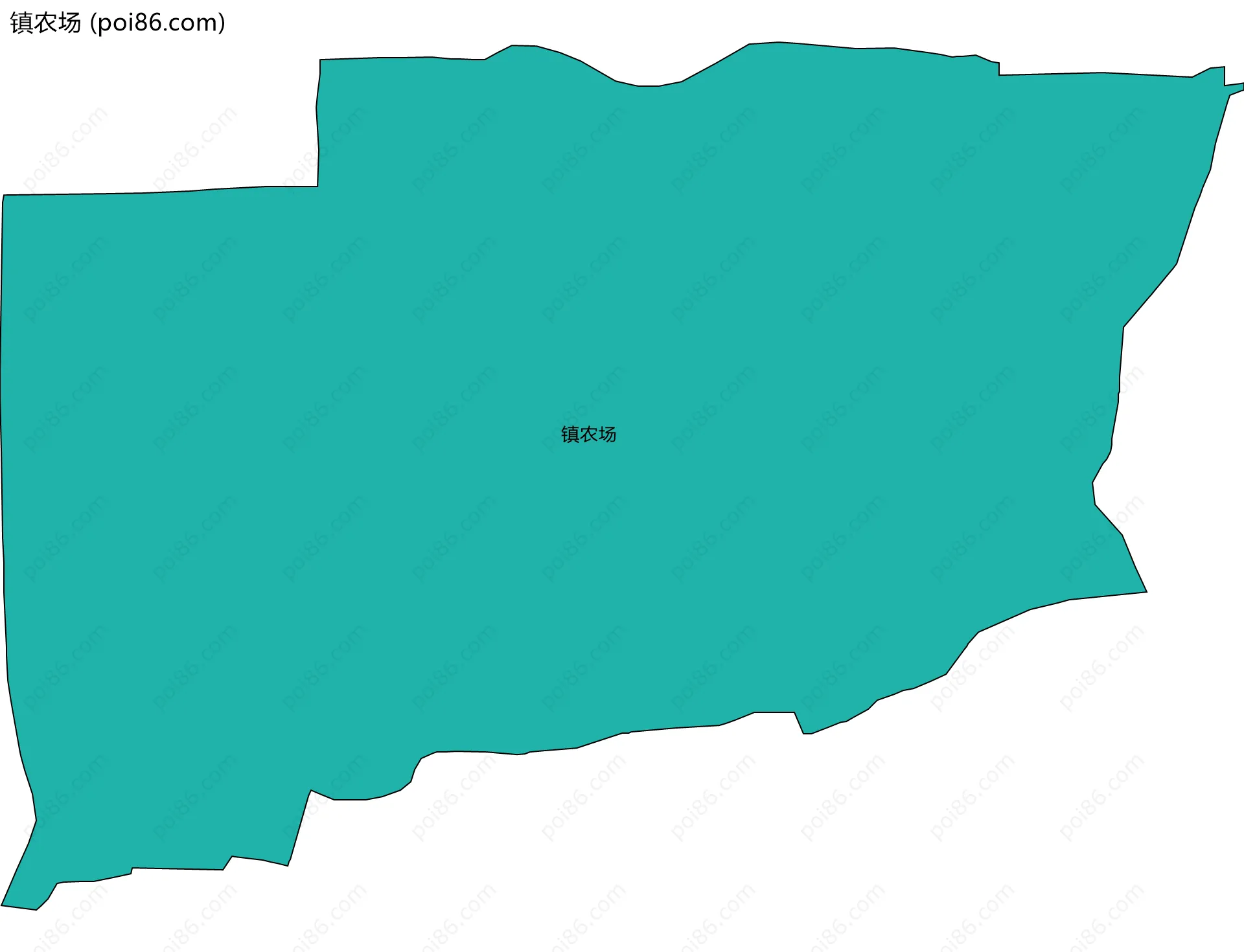镇农场边界地图