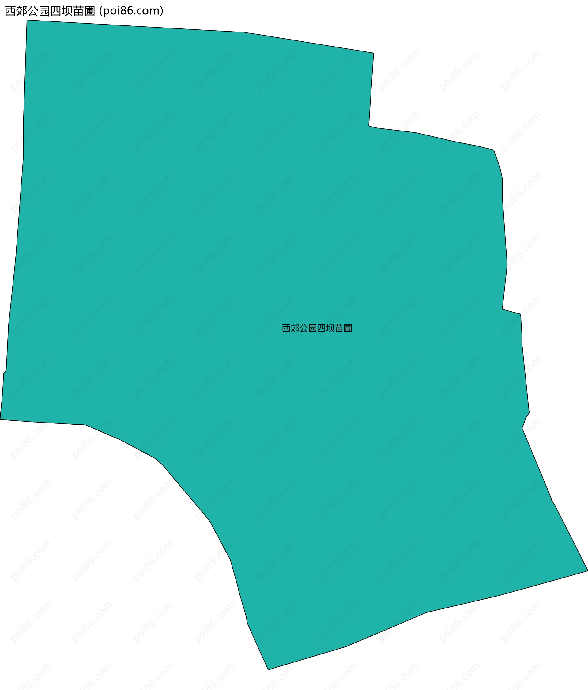 西郊公园四坝苗圃边界地图