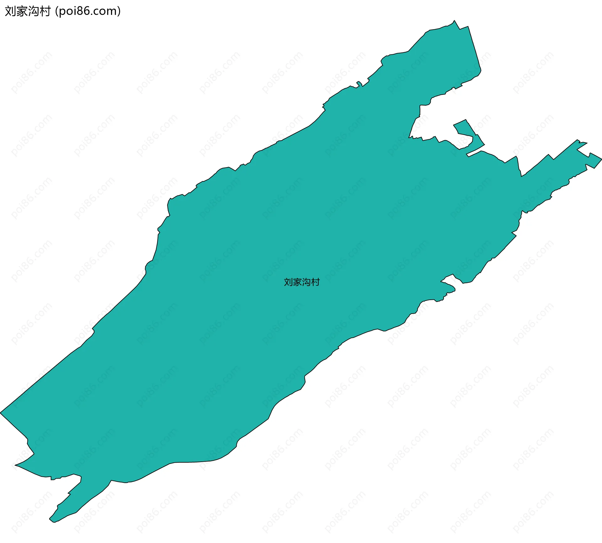 刘家沟村边界地图
