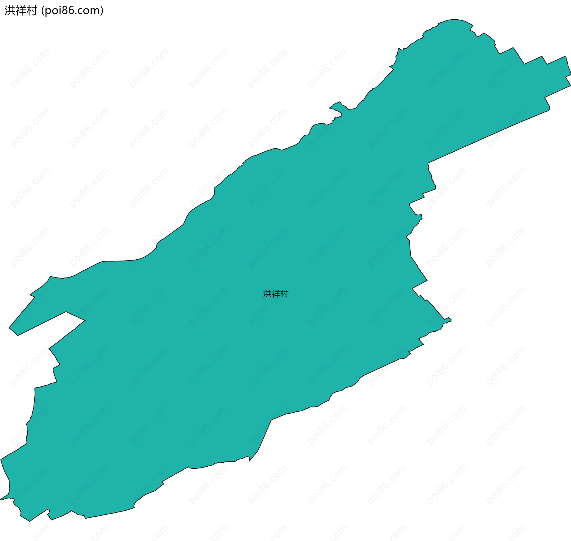 洪祥村边界地图