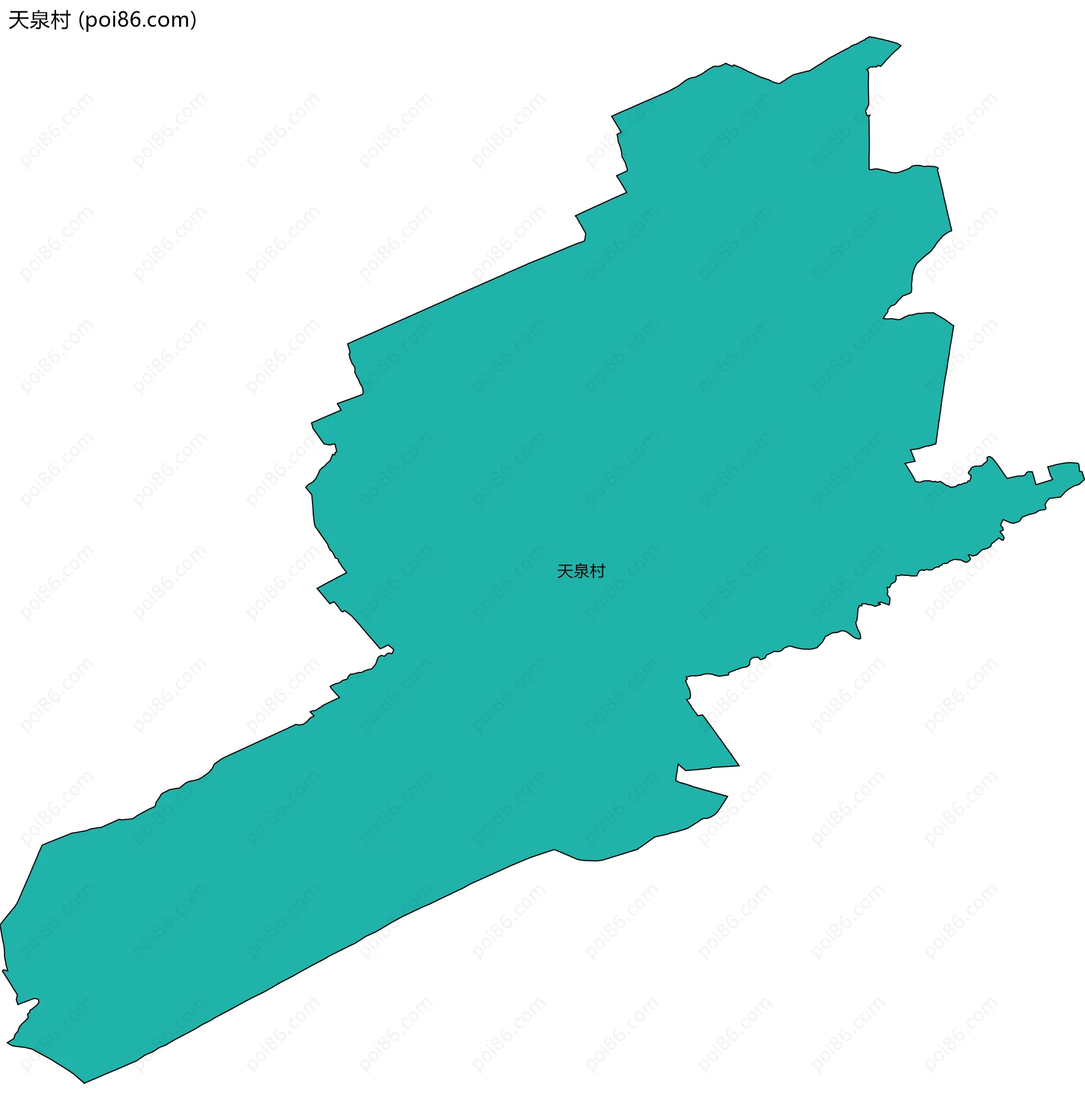 天泉村边界地图