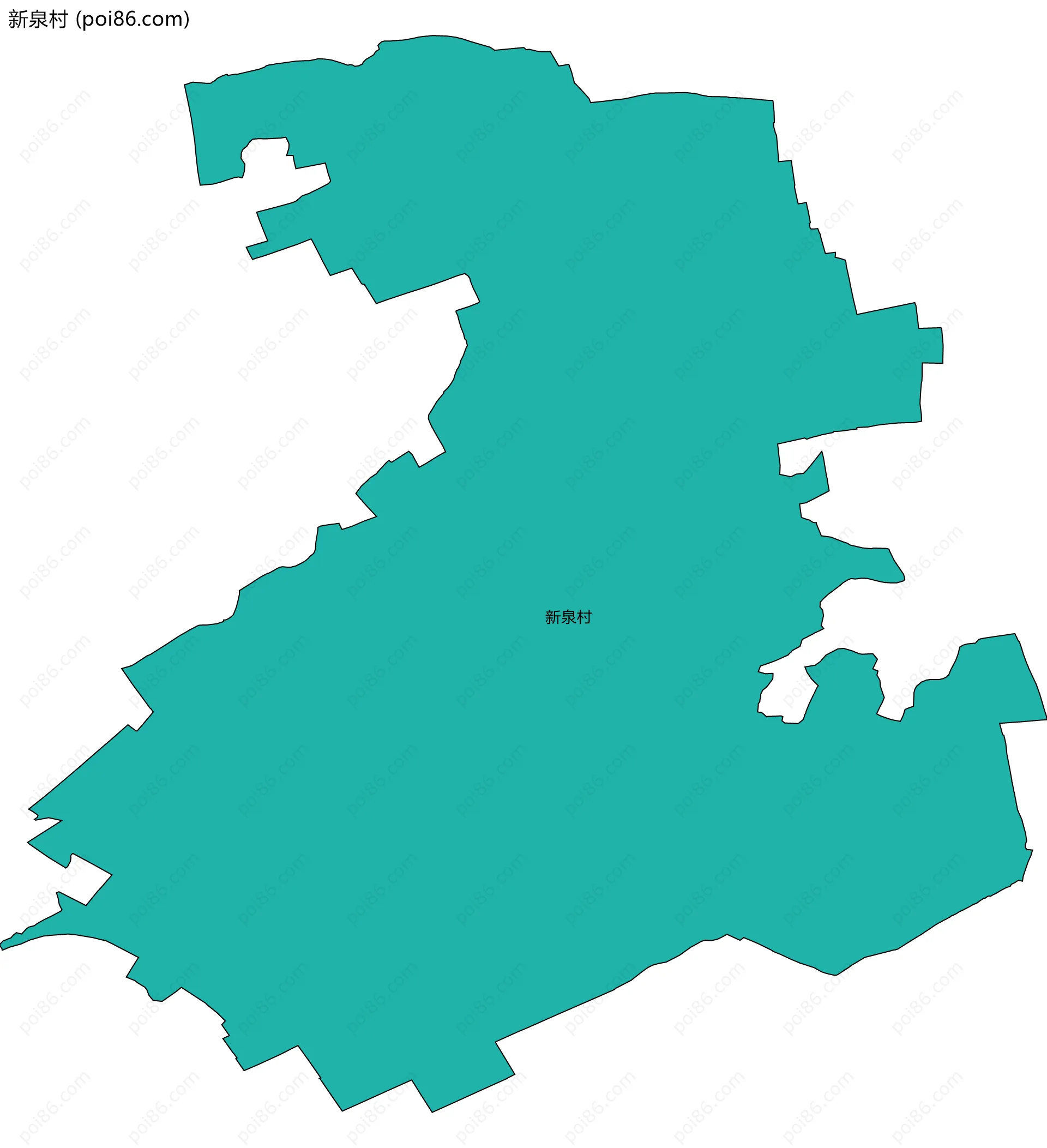新泉村边界地图