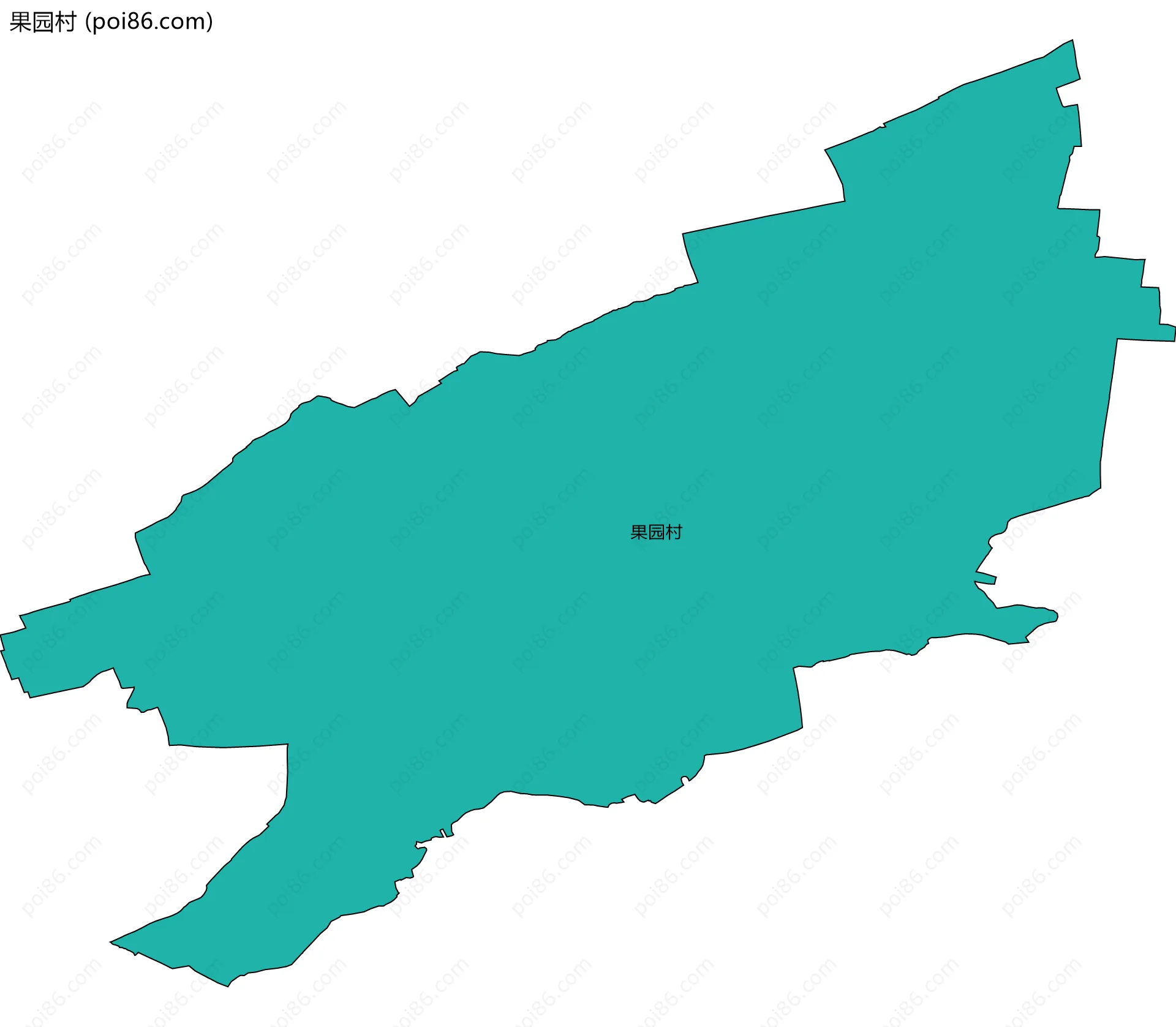 果园村边界地图