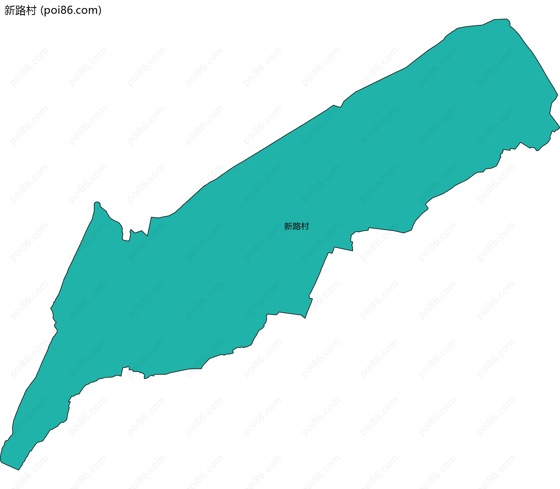 新路村边界地图