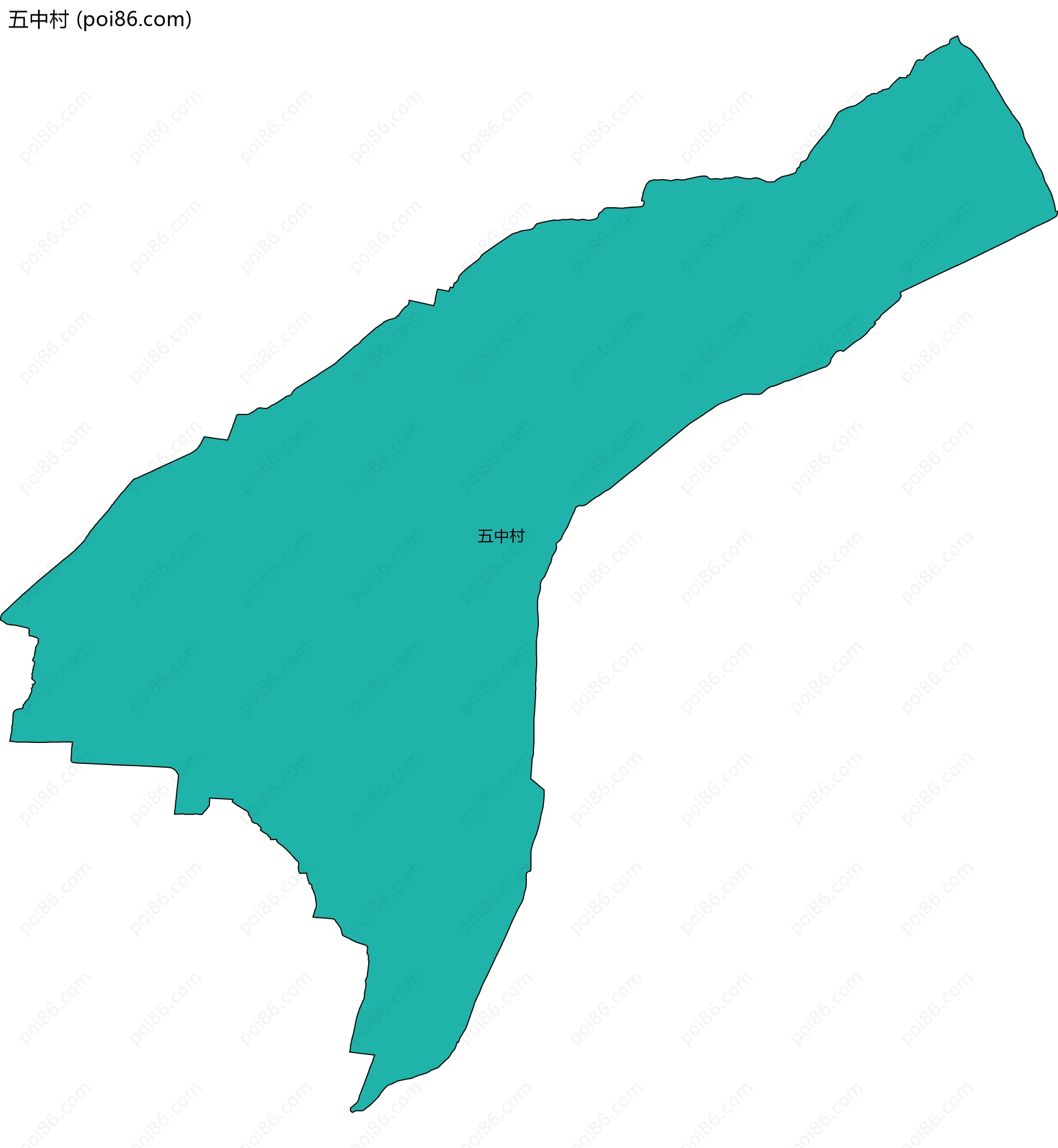 五中村边界地图