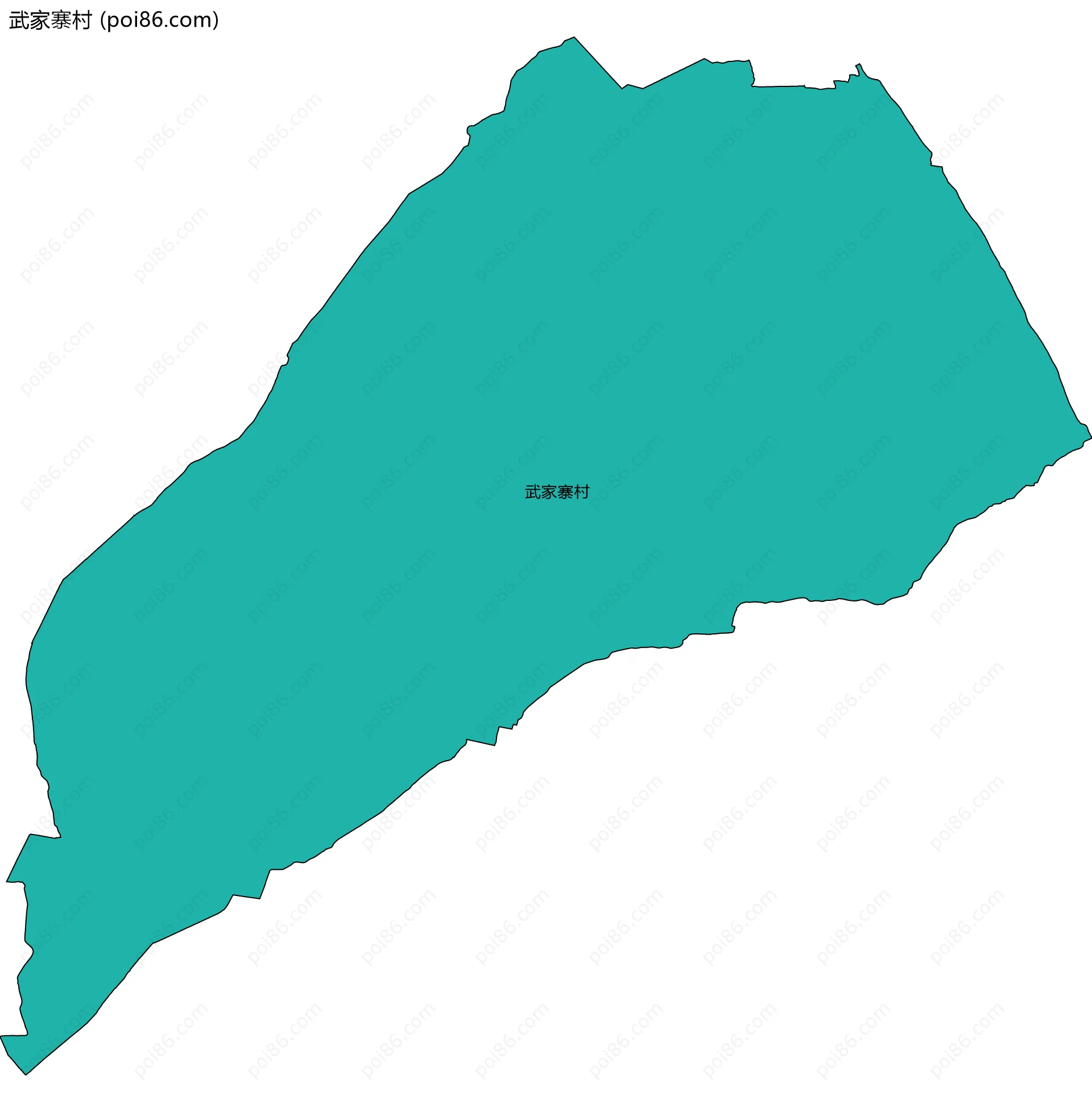 武家寨村边界地图