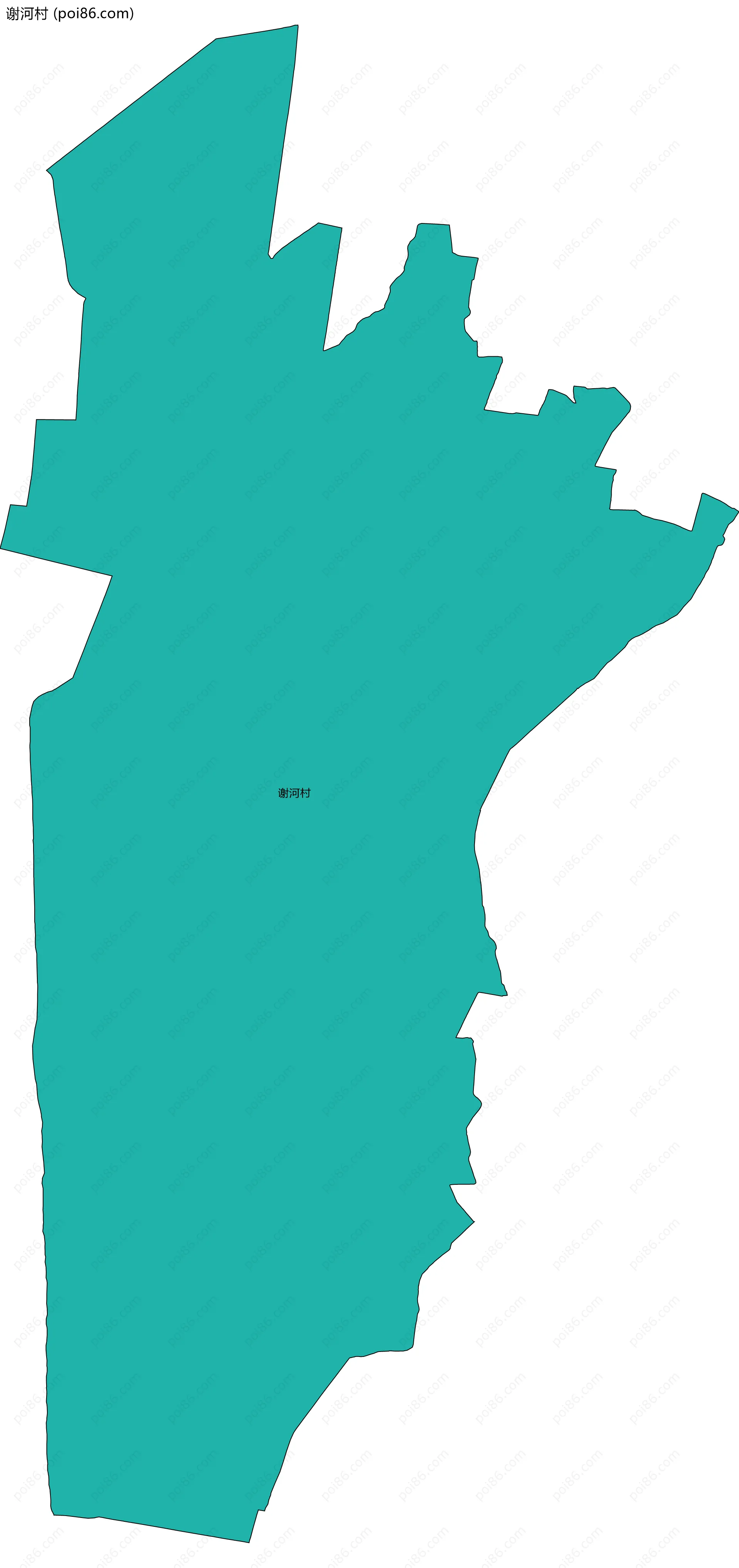 谢河村边界地图
