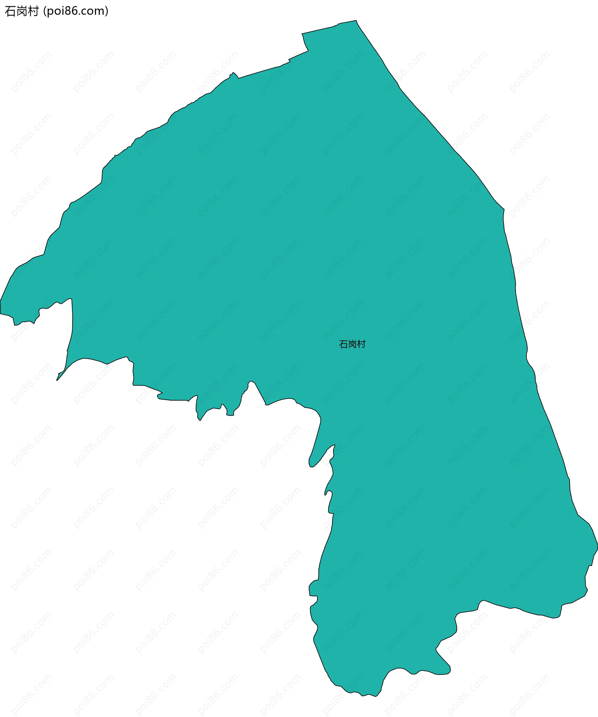 石岗村边界地图