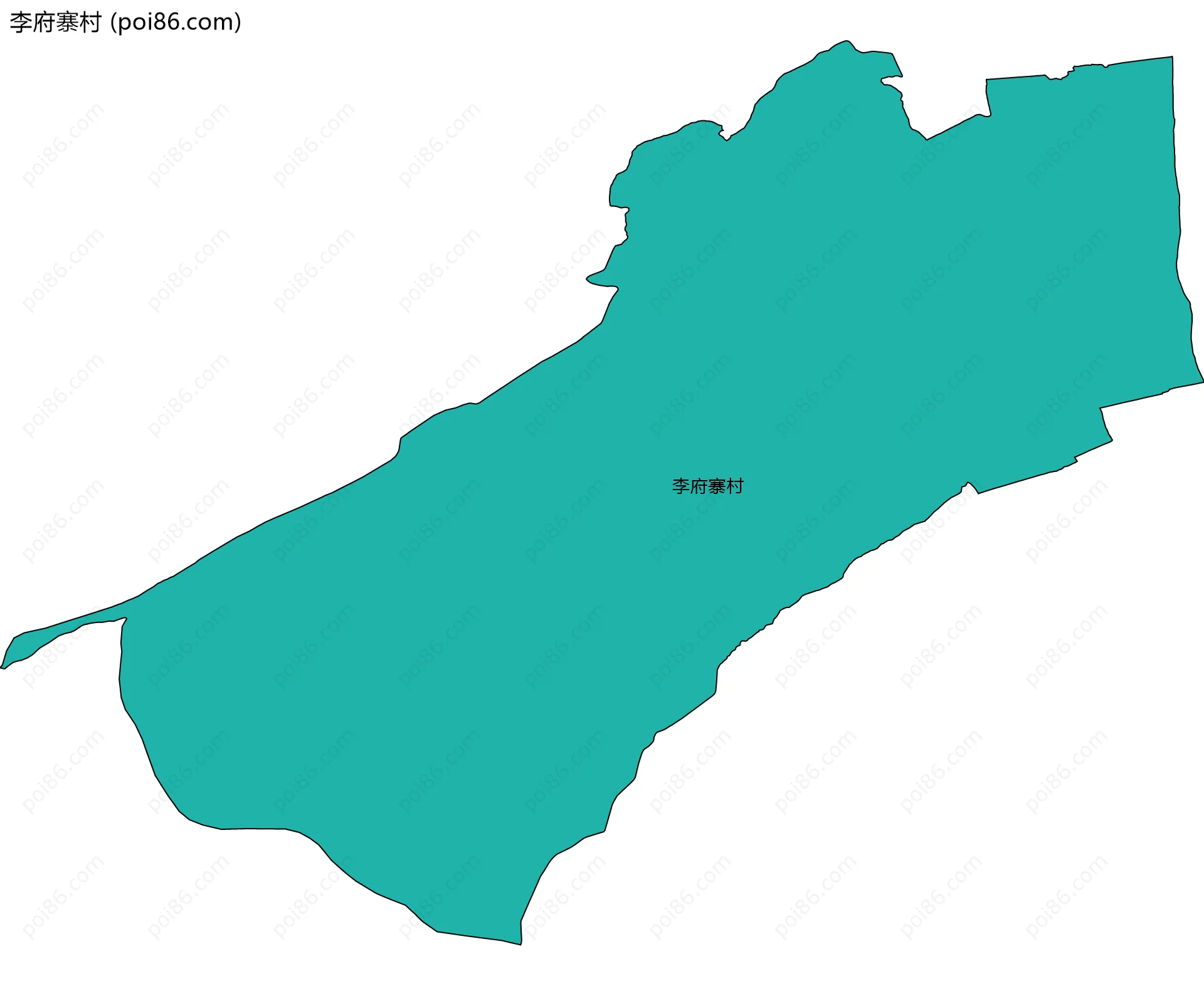 李府寨村边界地图