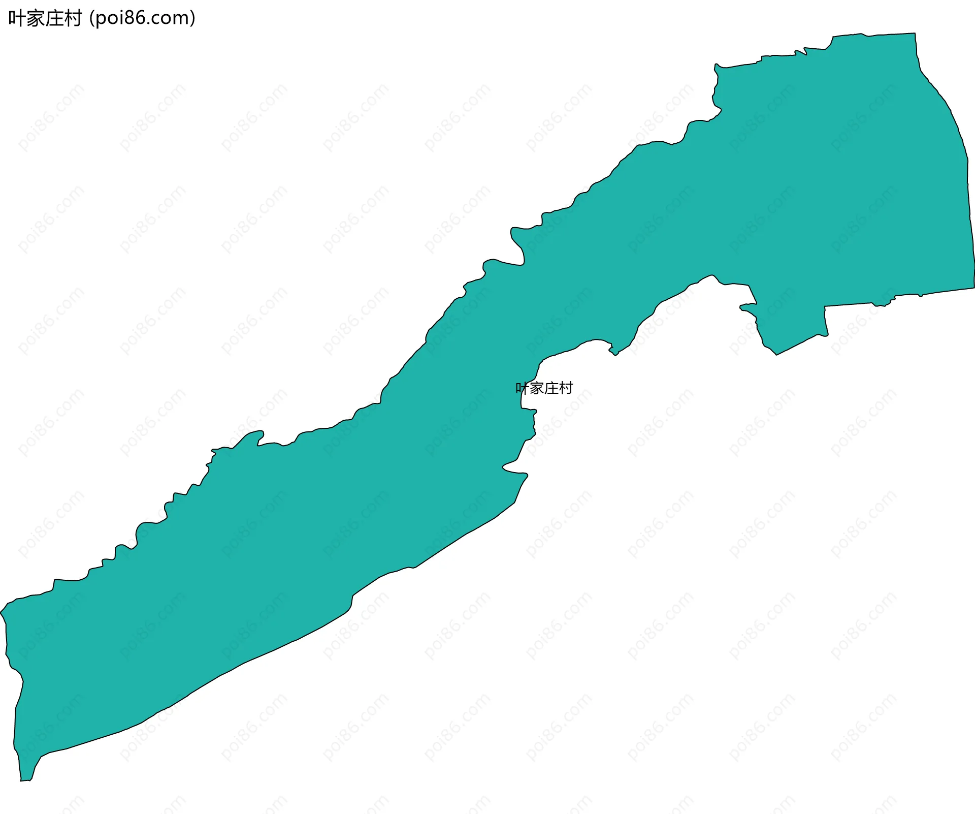叶家庄村边界地图