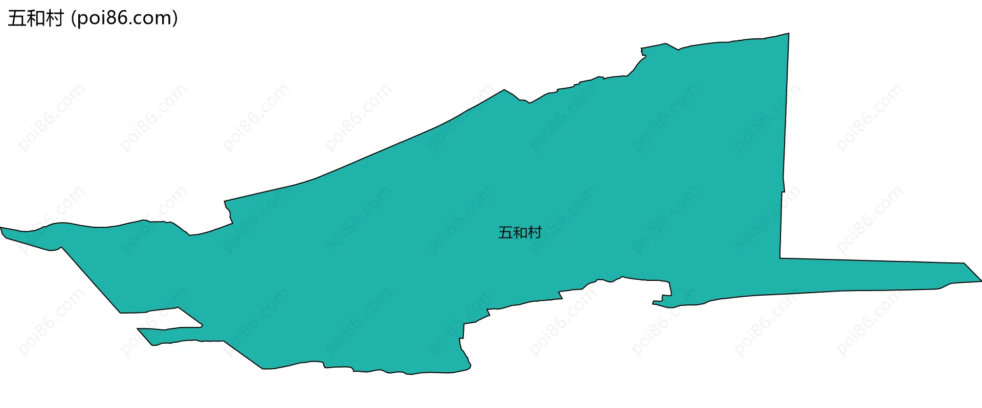 五和村边界地图