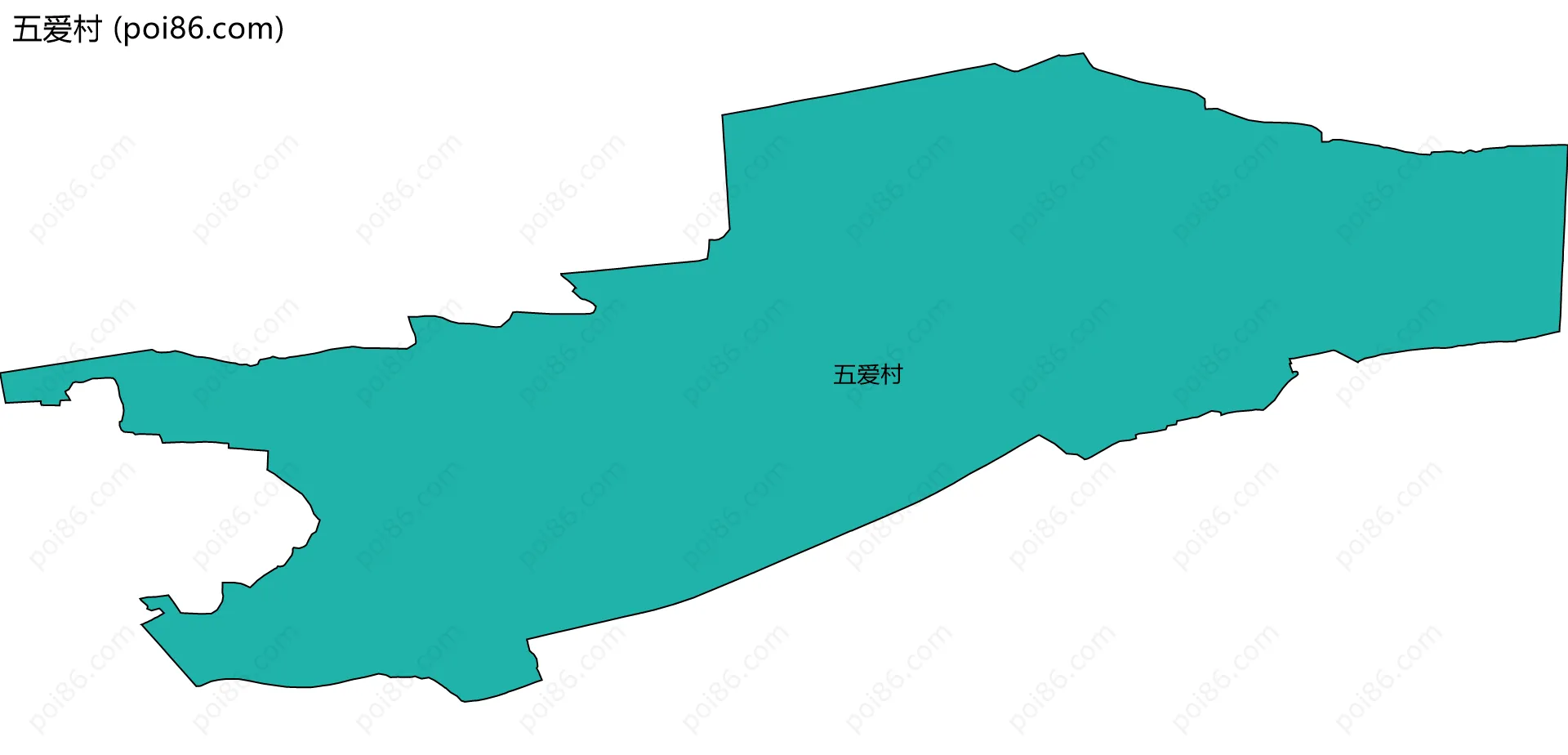 五爱村边界地图