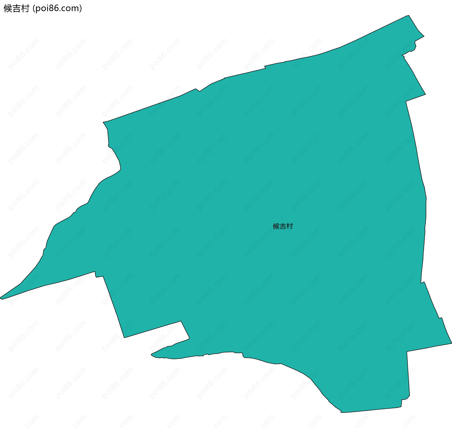 候吉村边界地图