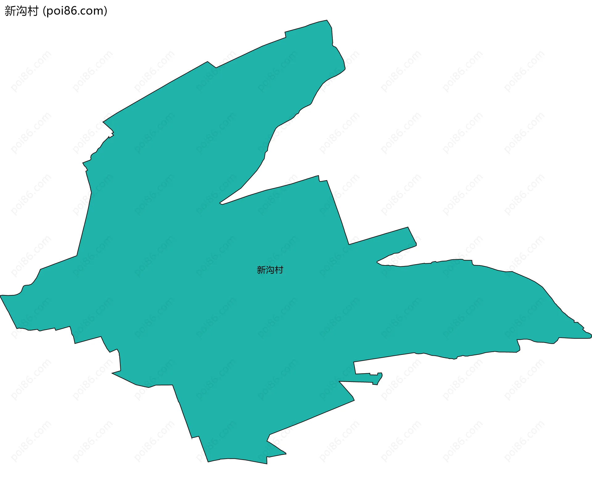 新沟村边界地图