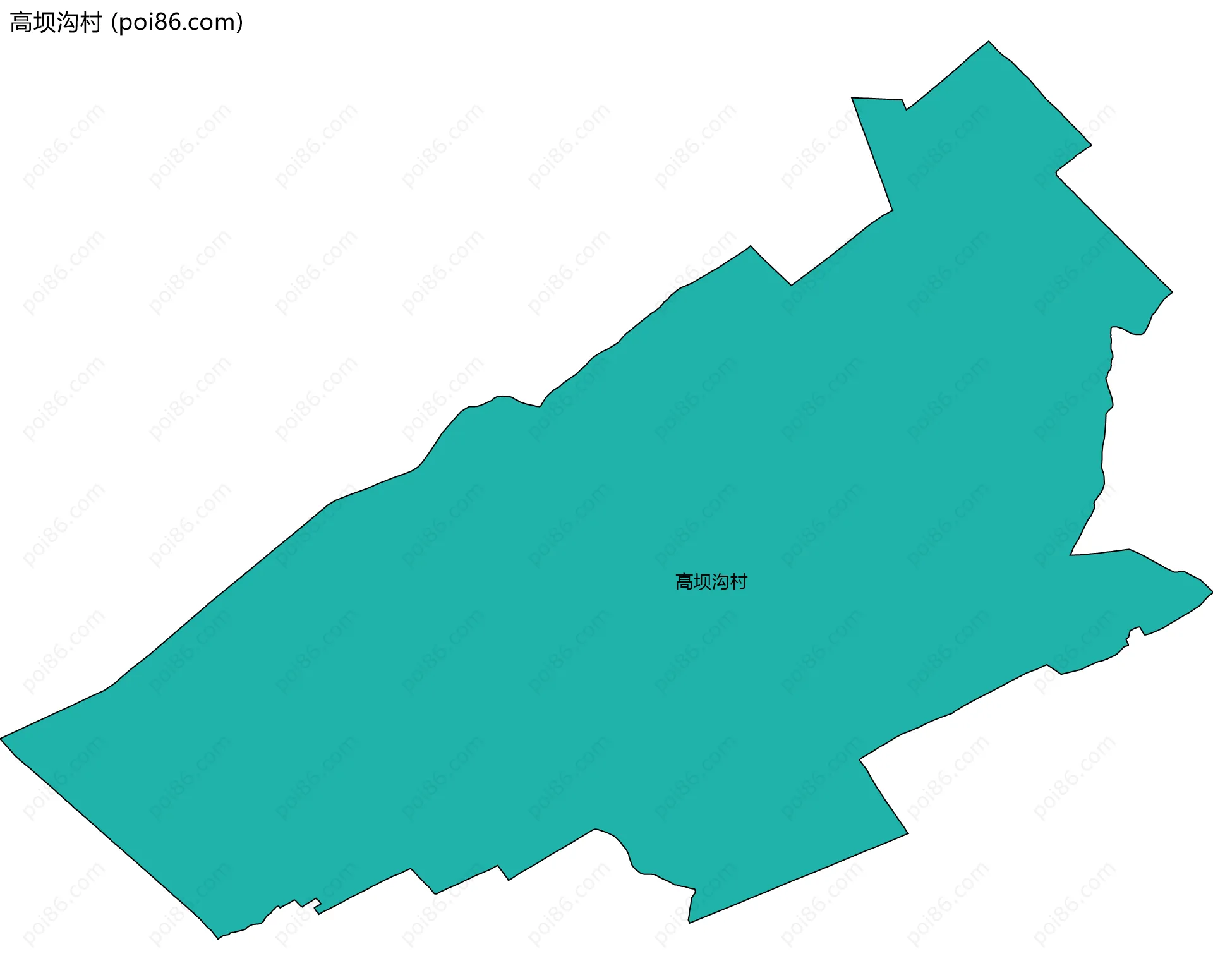 高坝沟村边界地图