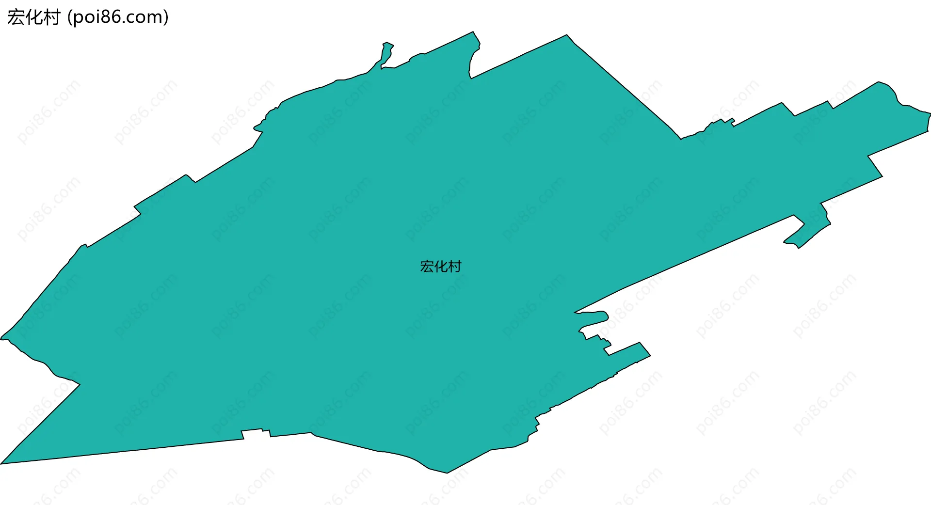 宏化村边界地图