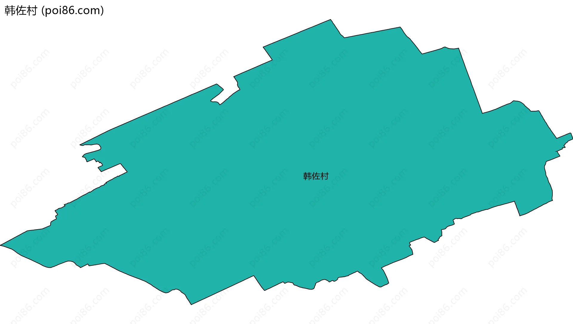 韩佐村边界地图