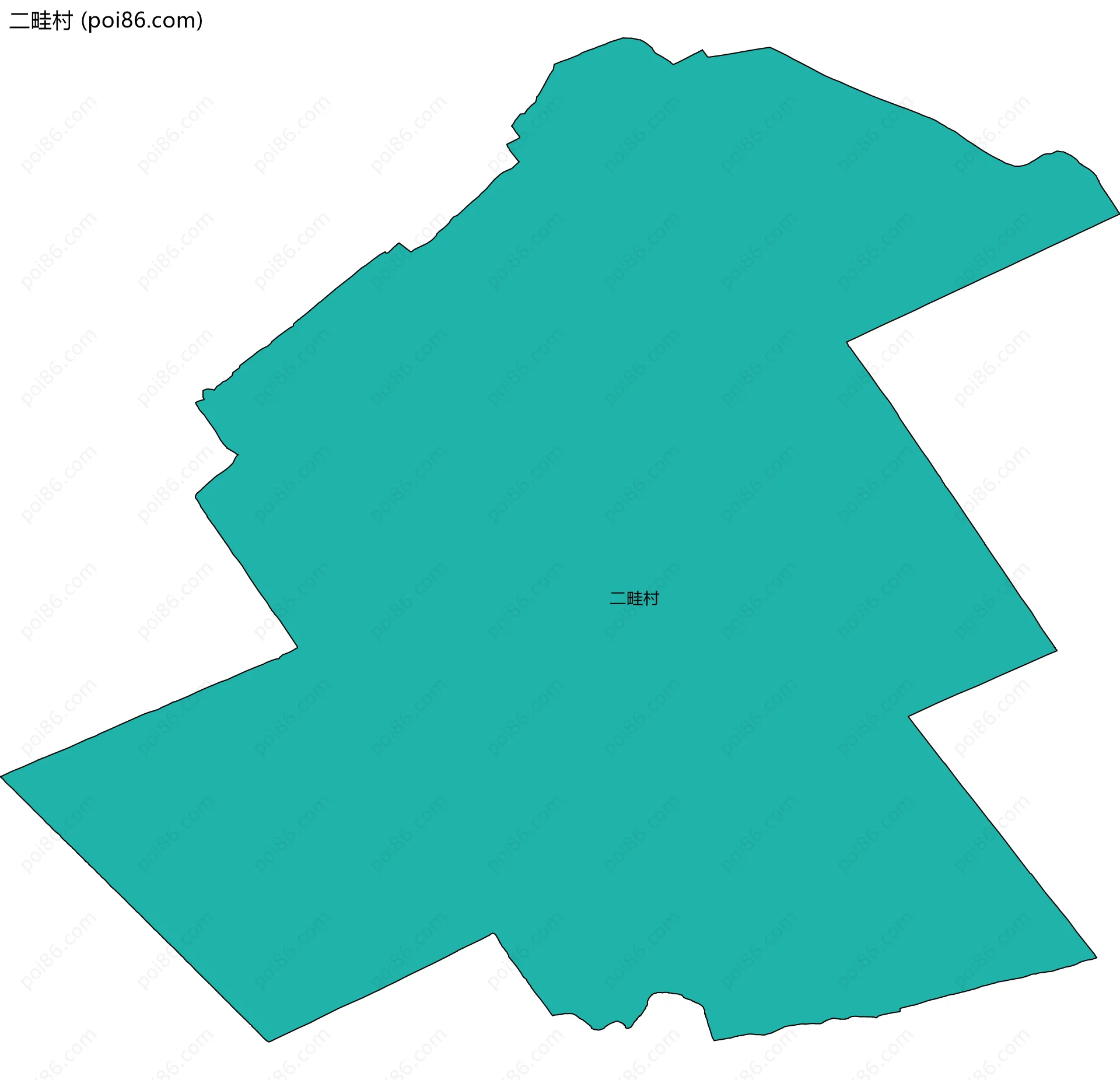 二畦村边界地图