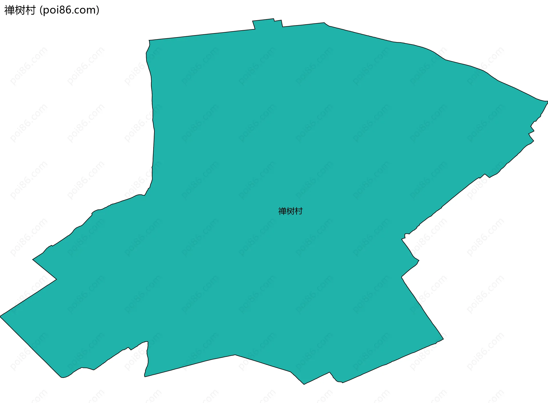 禅树村边界地图