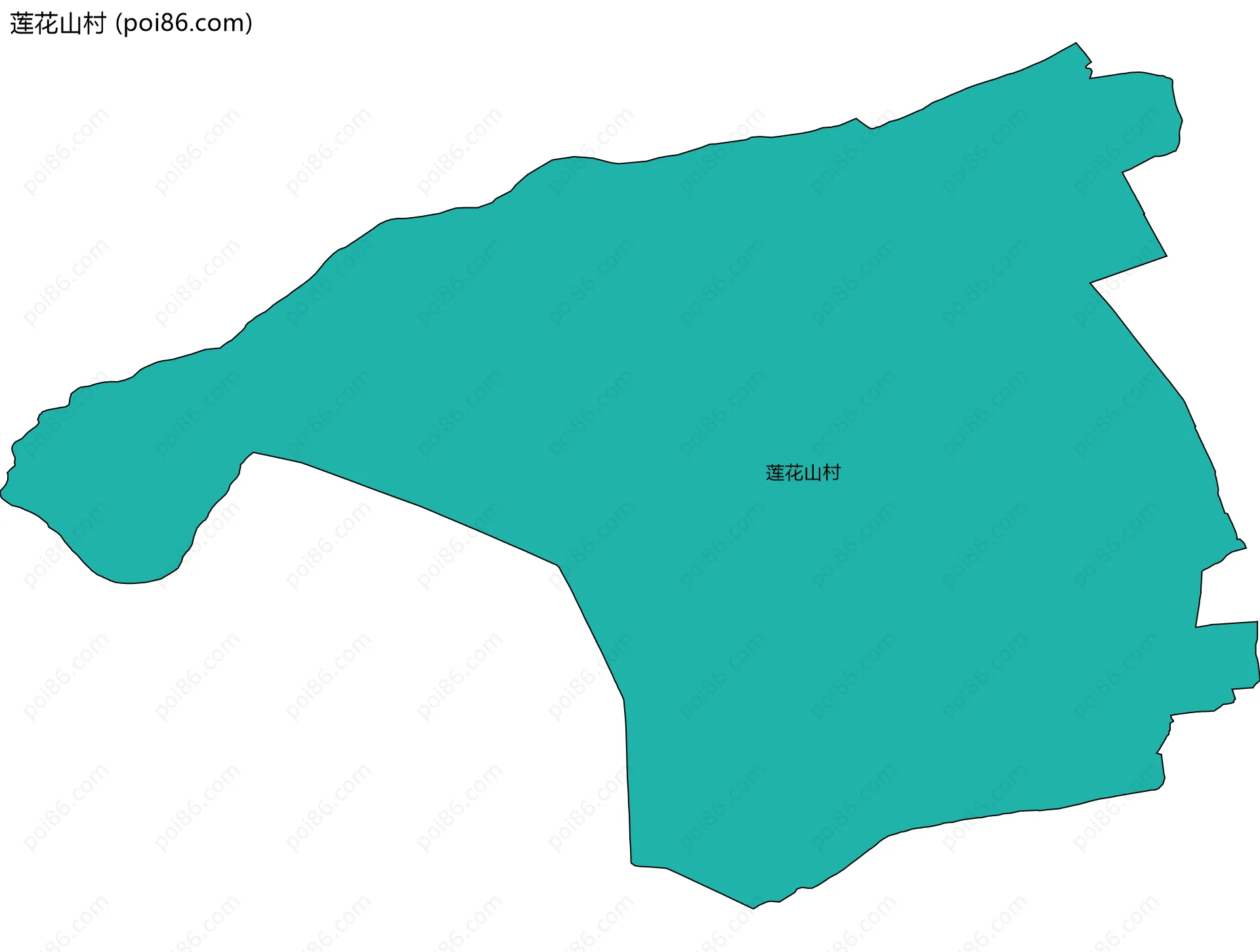 莲花山村边界地图
