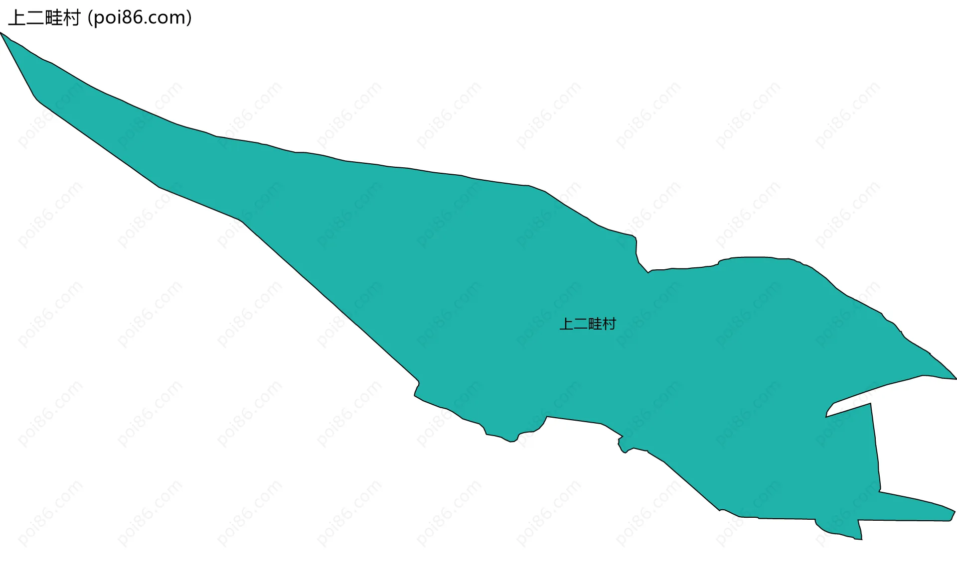上二畦村边界地图