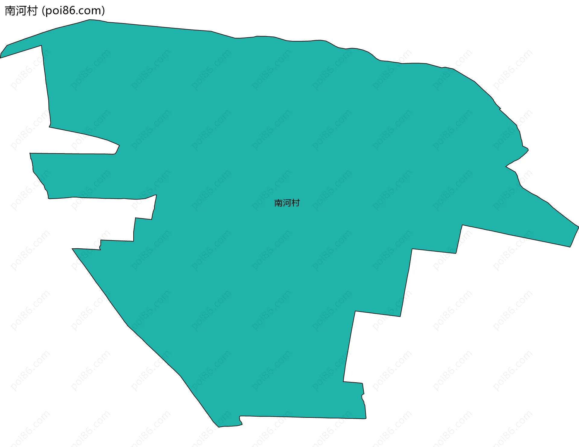 南河村边界地图