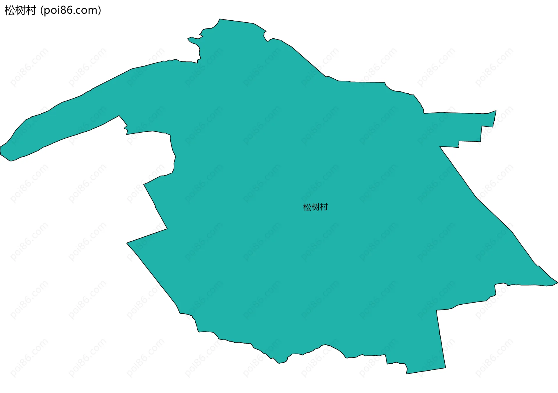 松树村边界地图