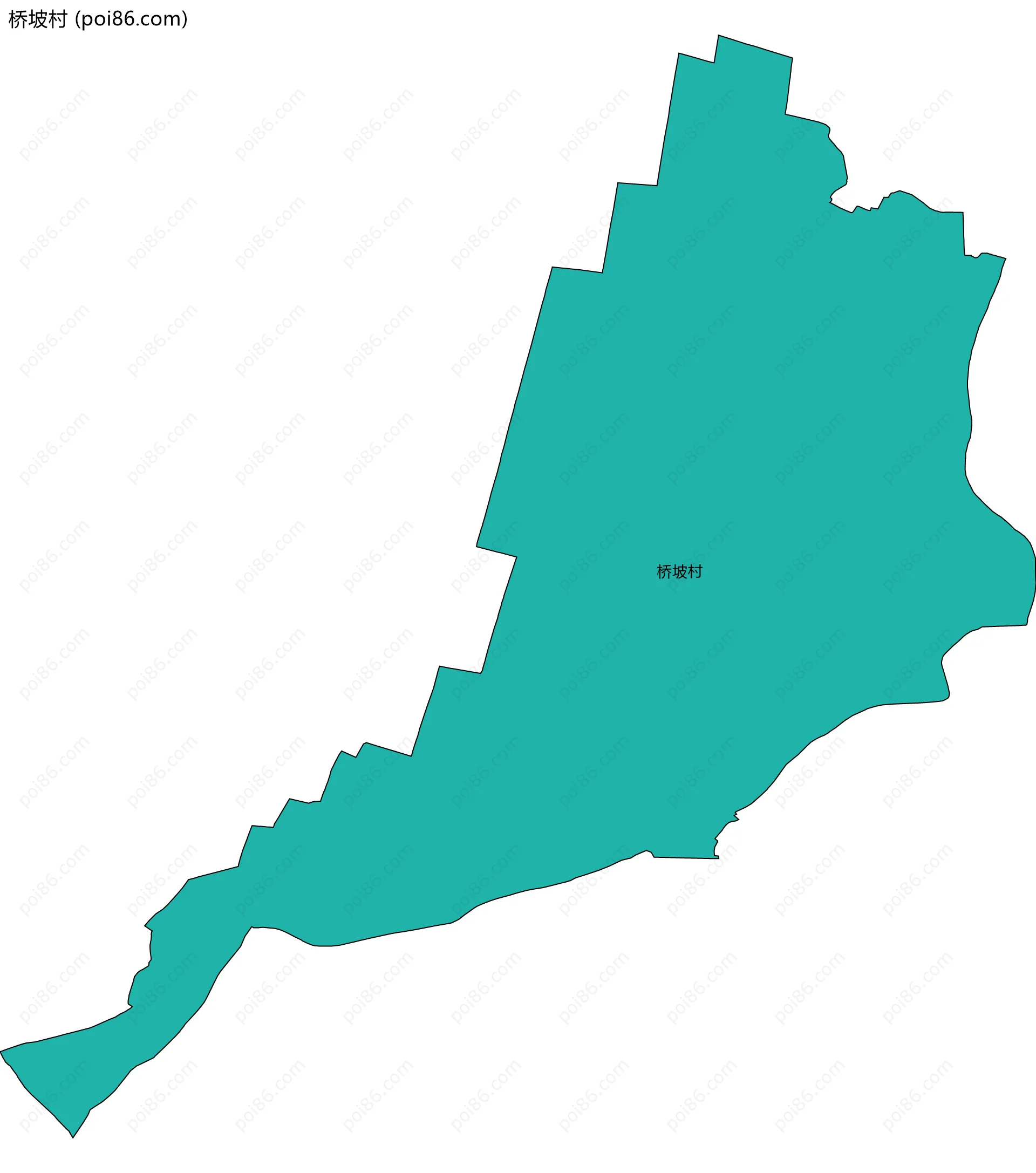 桥坡村边界地图