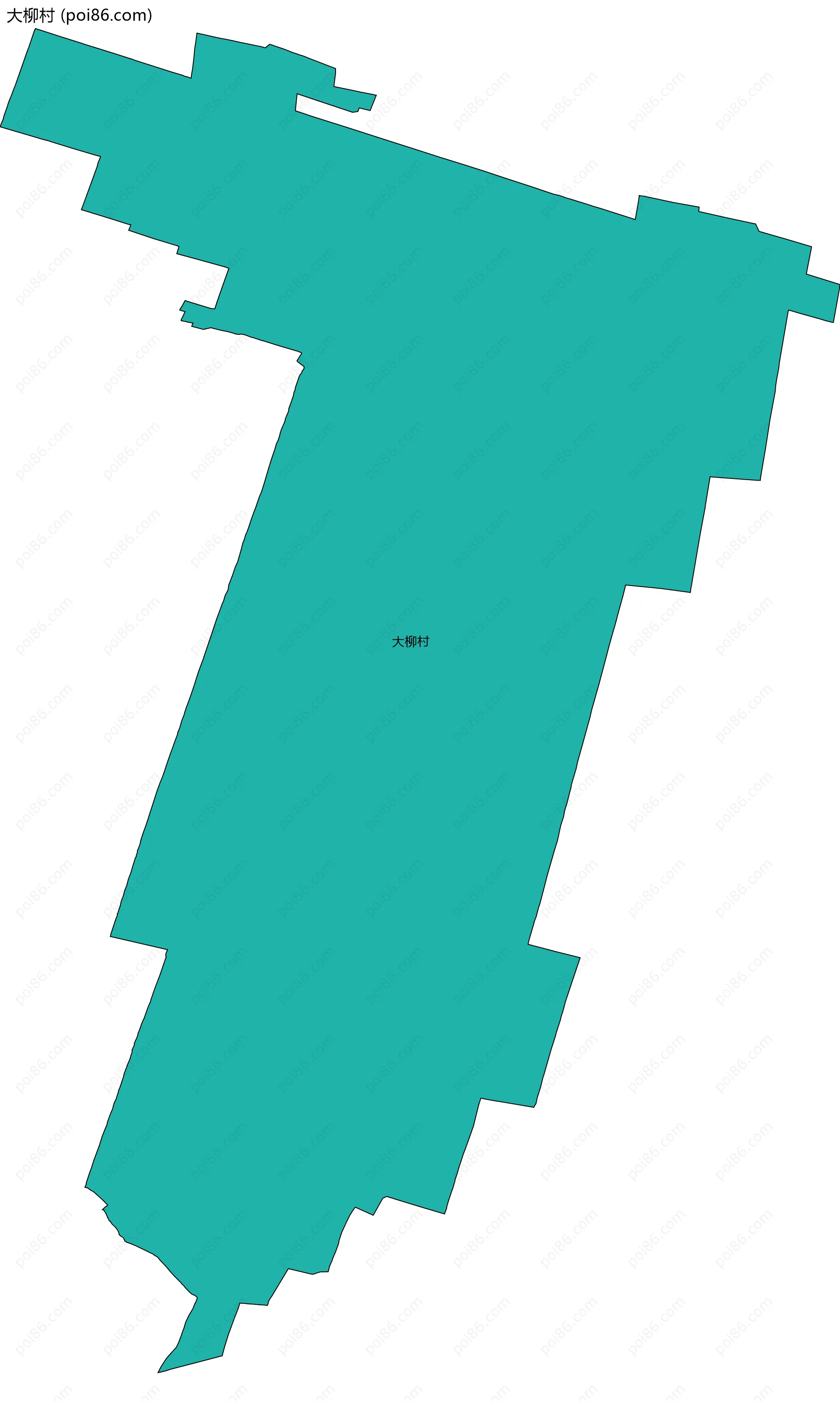 大柳村边界地图