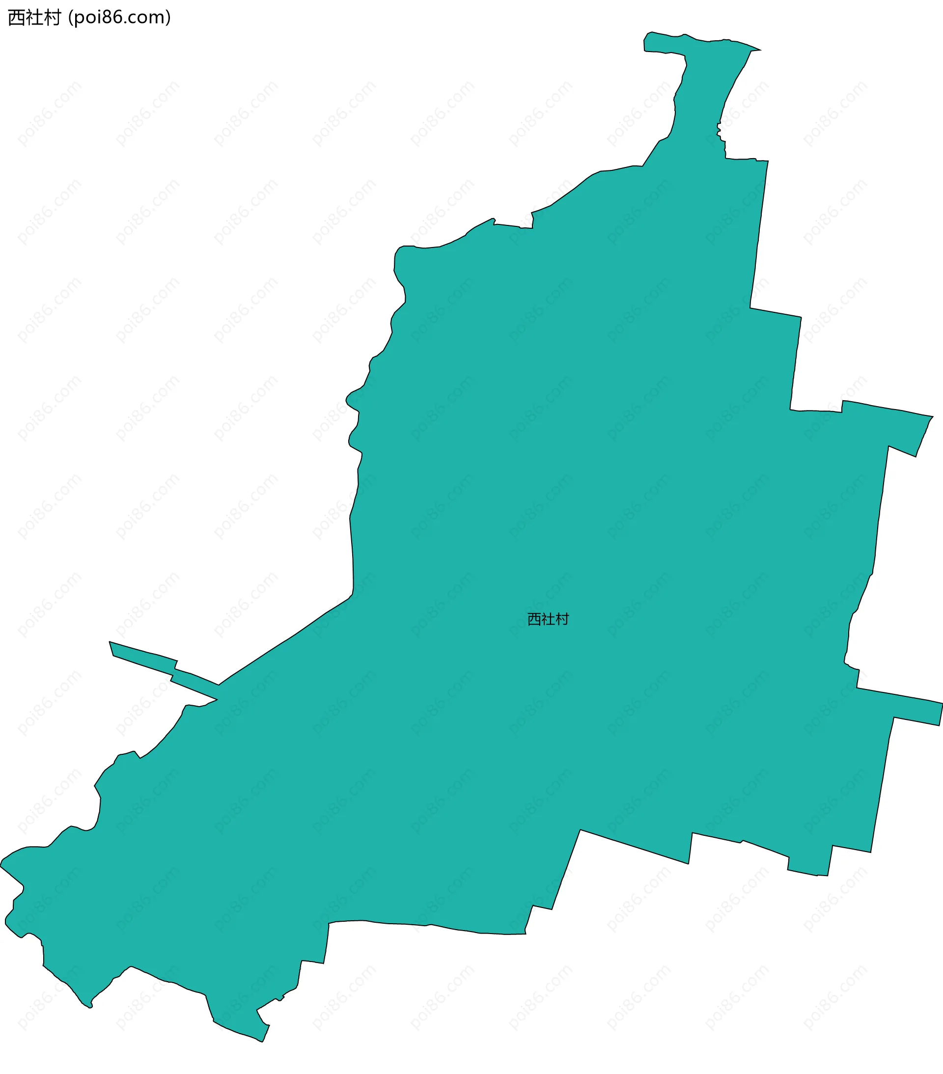 西社村边界地图