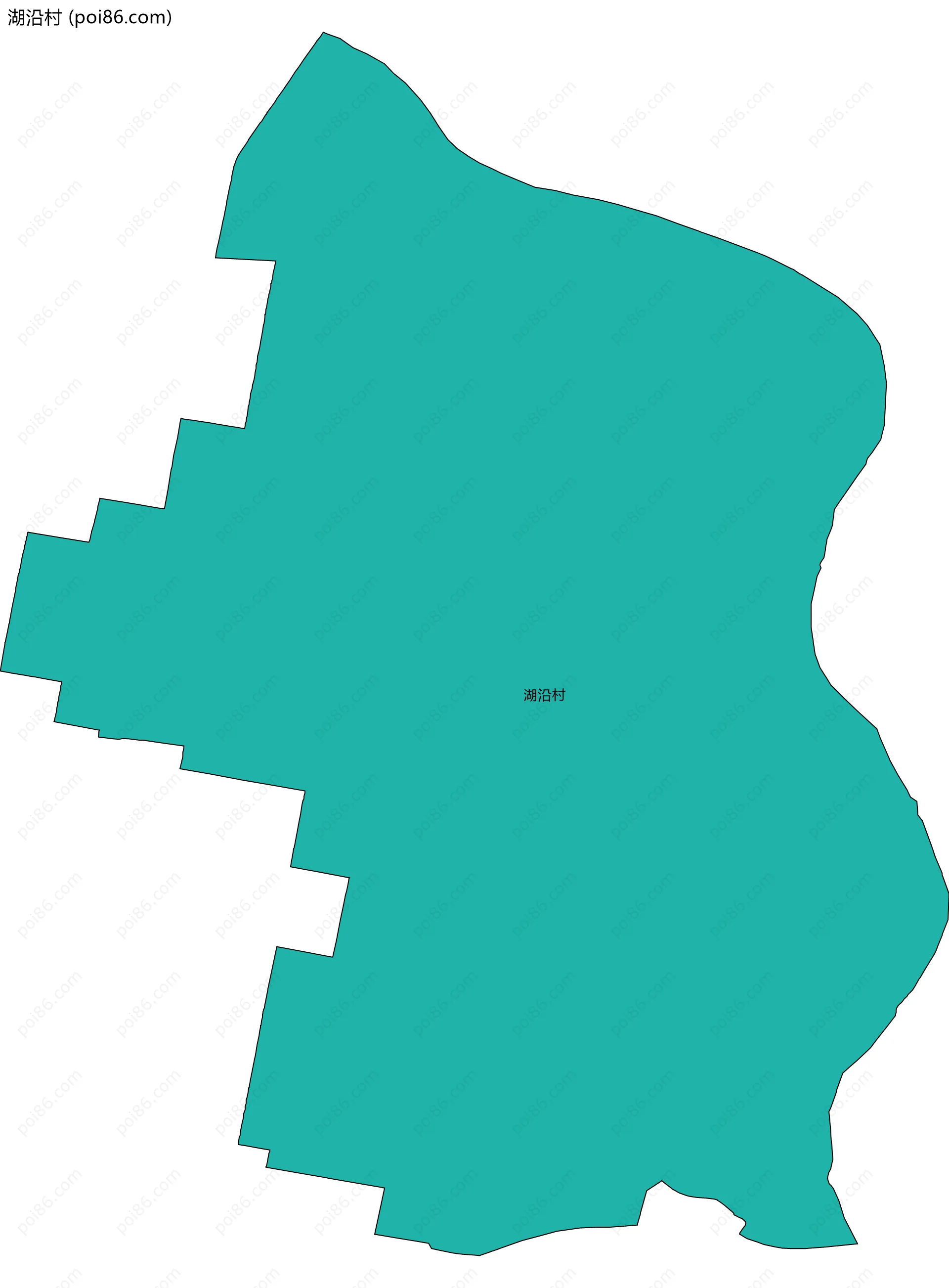 湖沿村边界地图