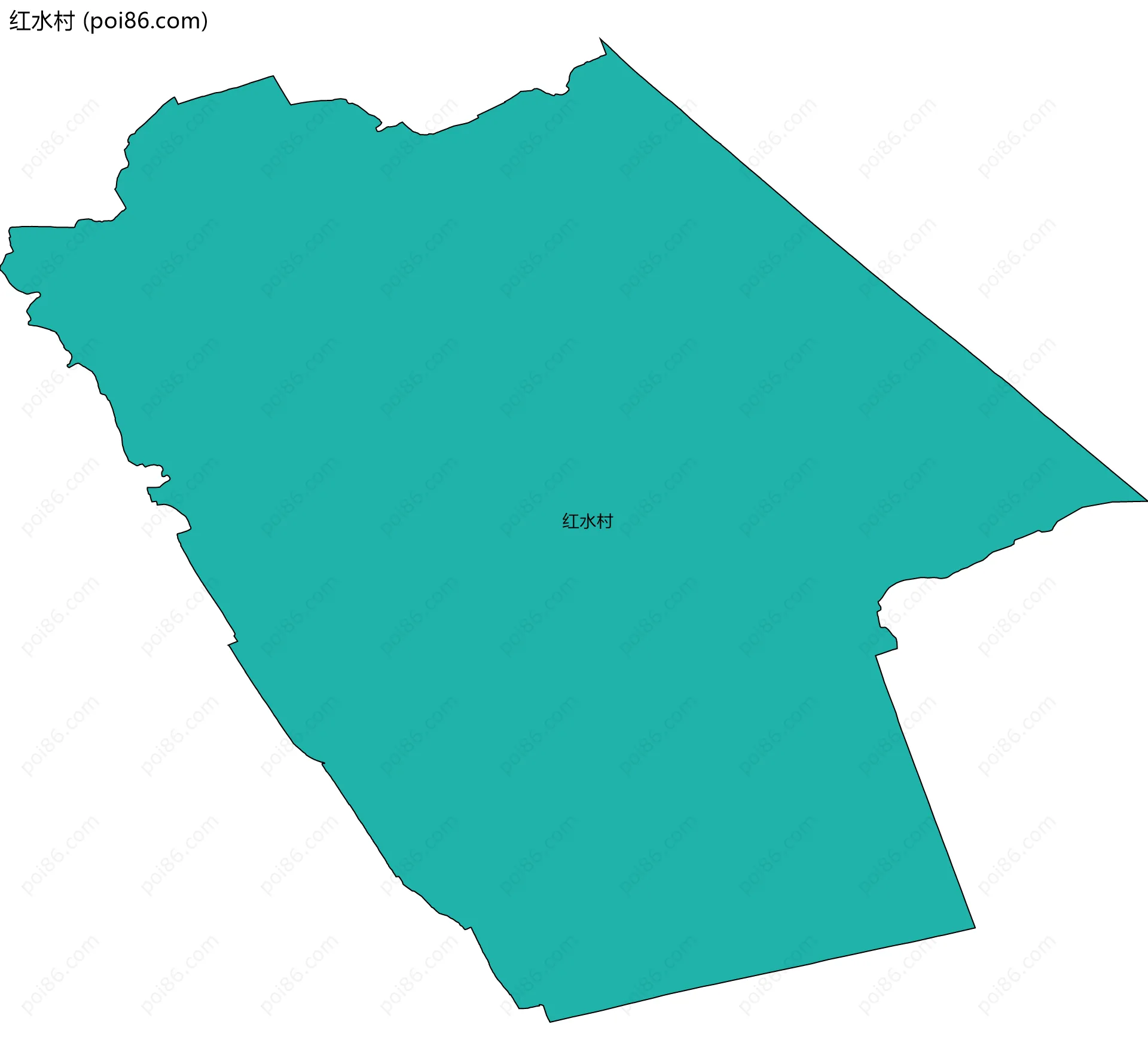 红水村边界地图