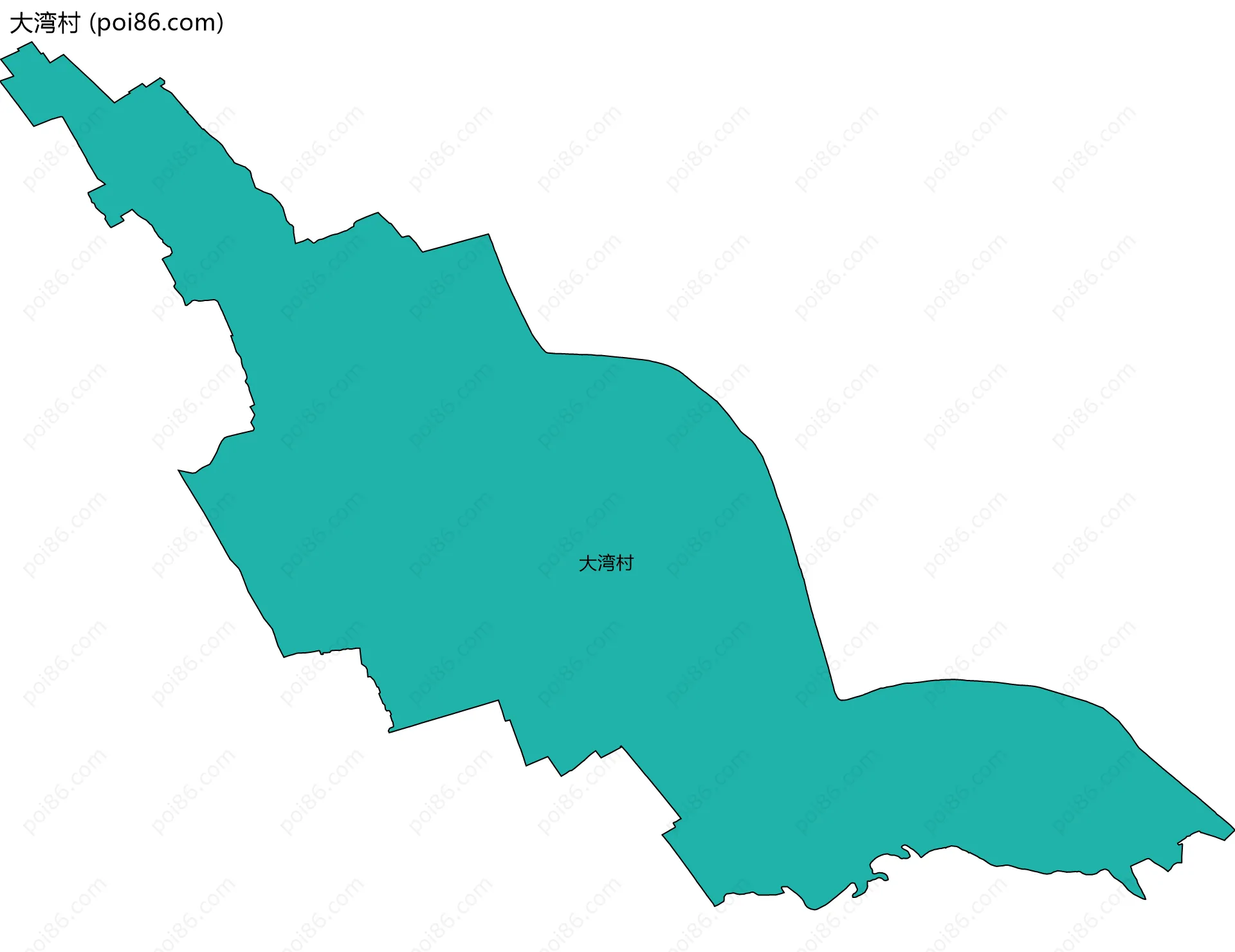 大湾村边界地图