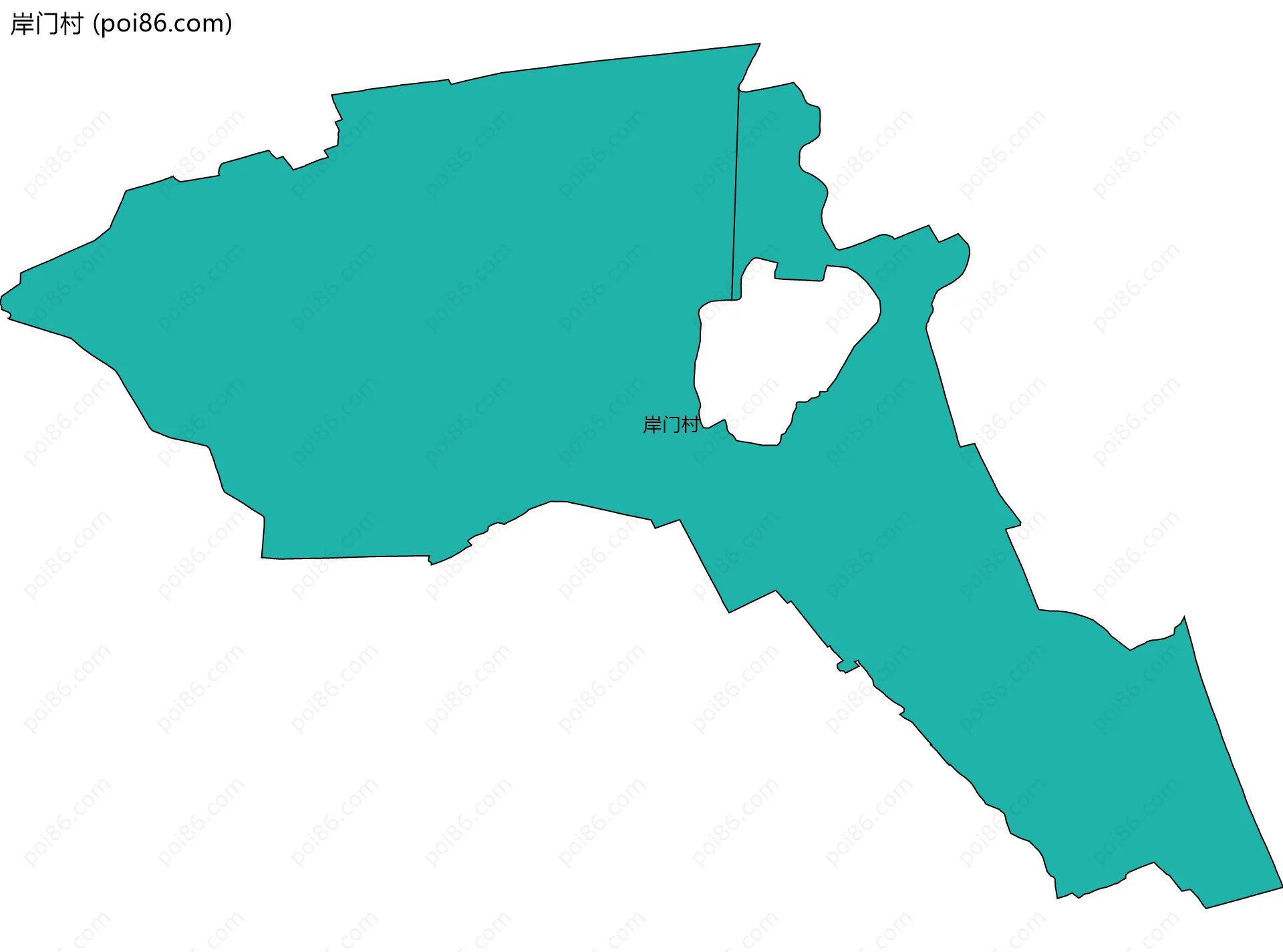 岸门村边界地图