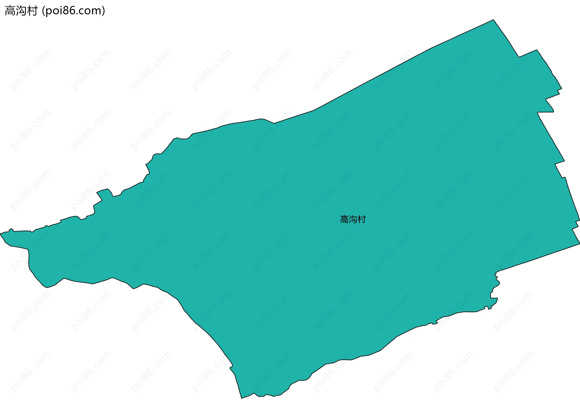 高沟村边界地图