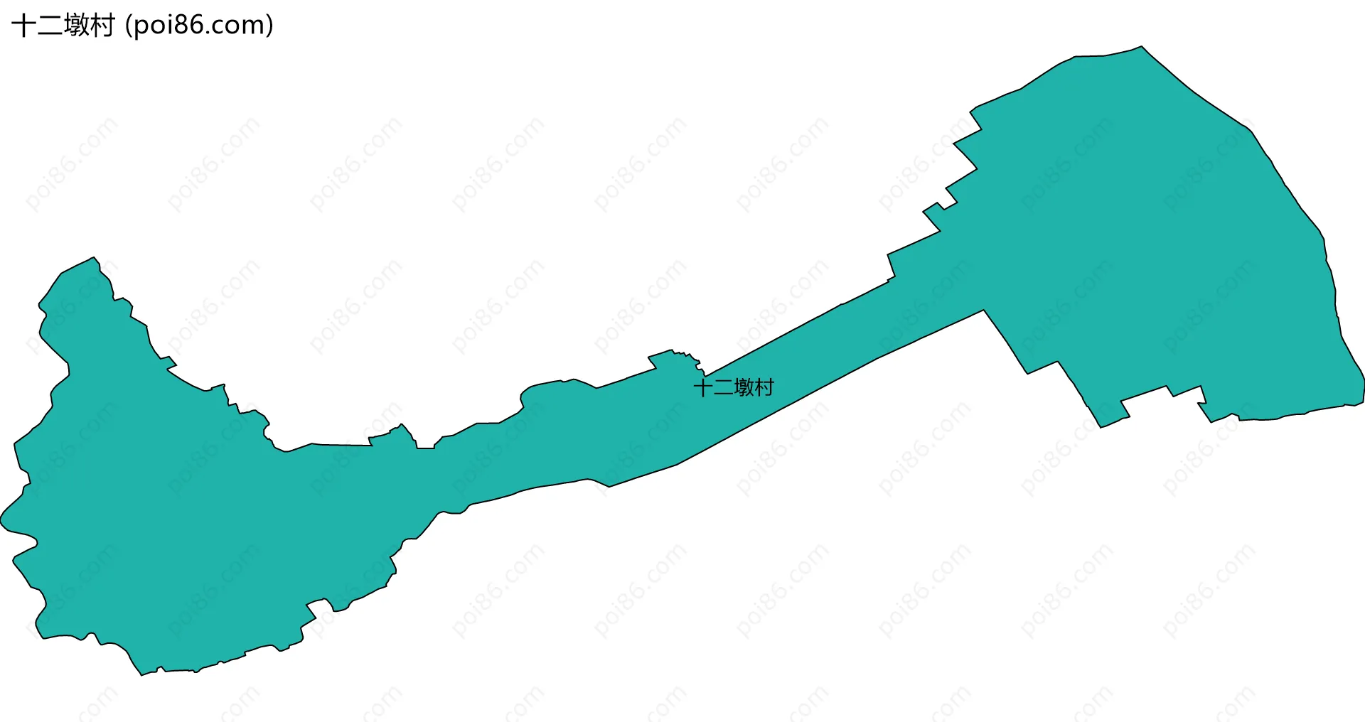 十二墩村边界地图