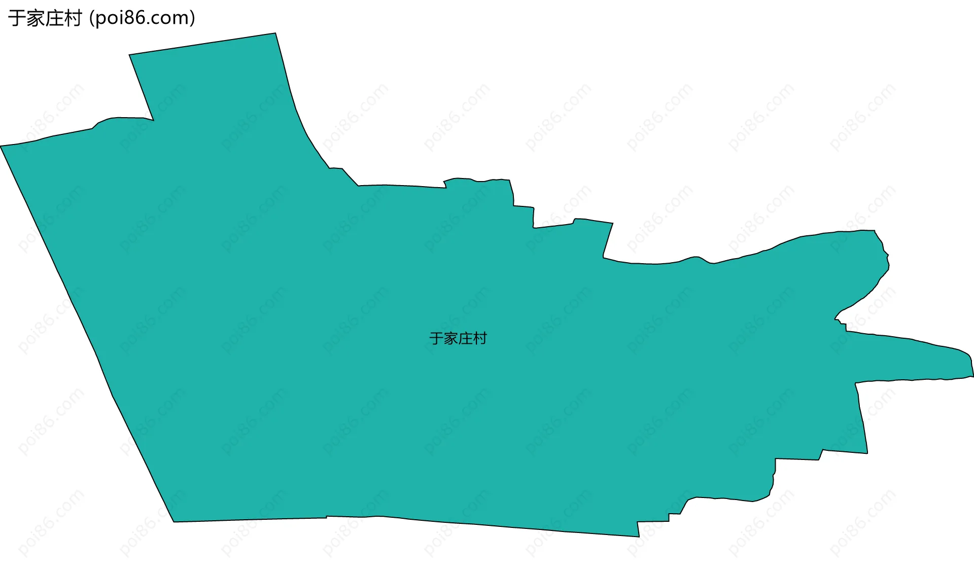 于家庄村边界地图